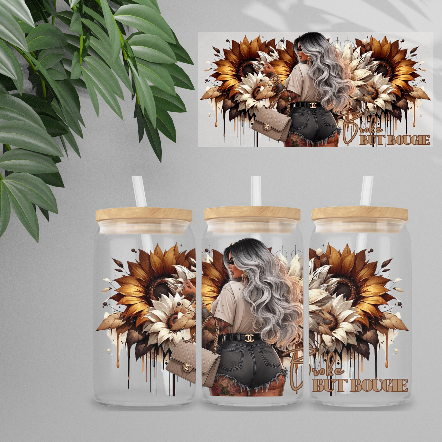 Double Sided UV DTF Wrap 16oz Tumbler Transfer (24cm x 11cm) Design 54