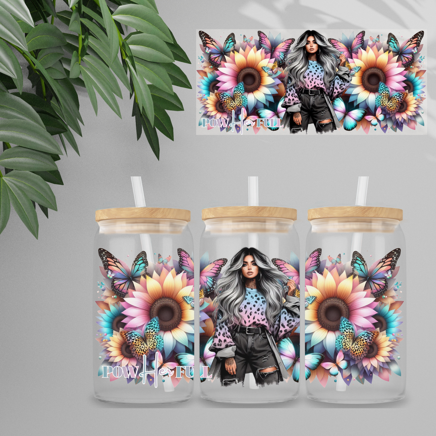 Double Sided UV DTF Wrap 16oz Tumbler Transfer (24cm x 11cm) Design 99