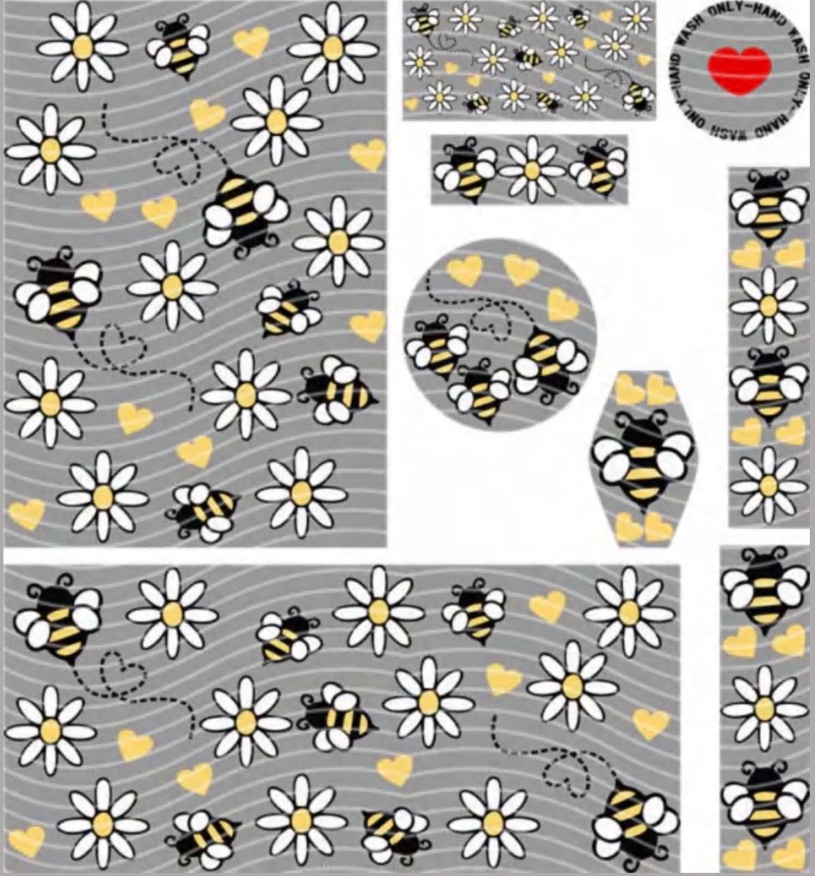 Premium 8-in-1 UVDTF Wraps | Multi Design Transfer Pack | Ready to Apply | Design 64