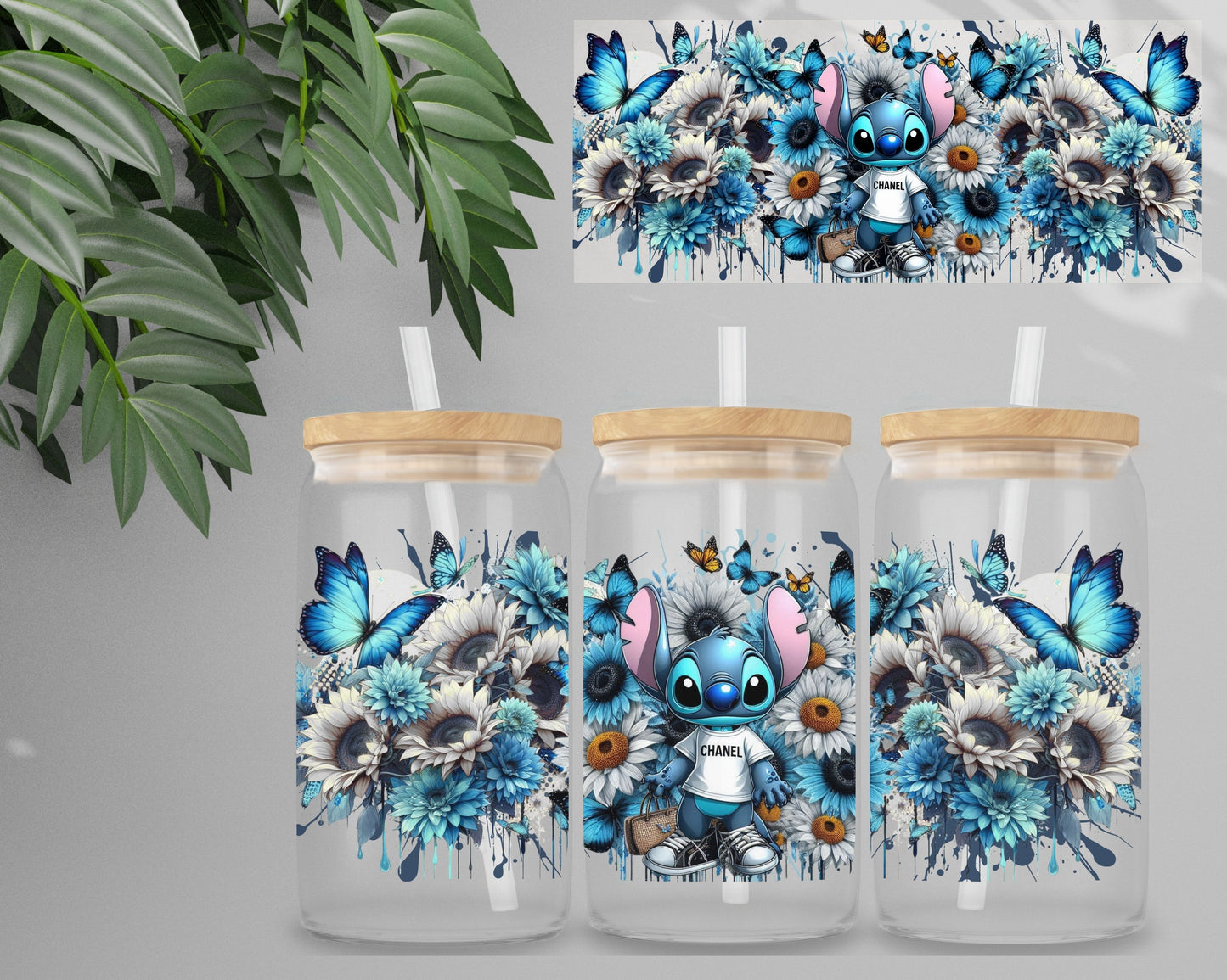 Double Sided UV DTF Wrap 16oz Tumbler Transfer (24cm x 11cm) Design 12