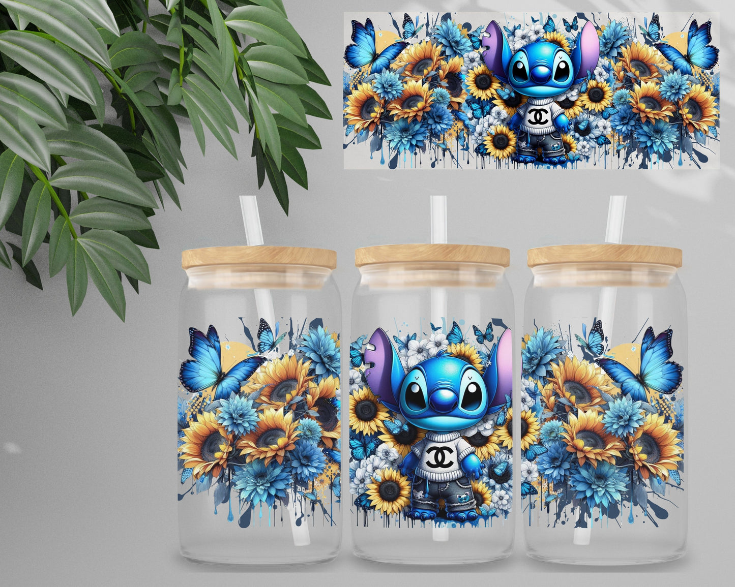 Double Sided UV DTF Wrap 16oz Tumbler Transfer (24cm x 11cm) Design 14