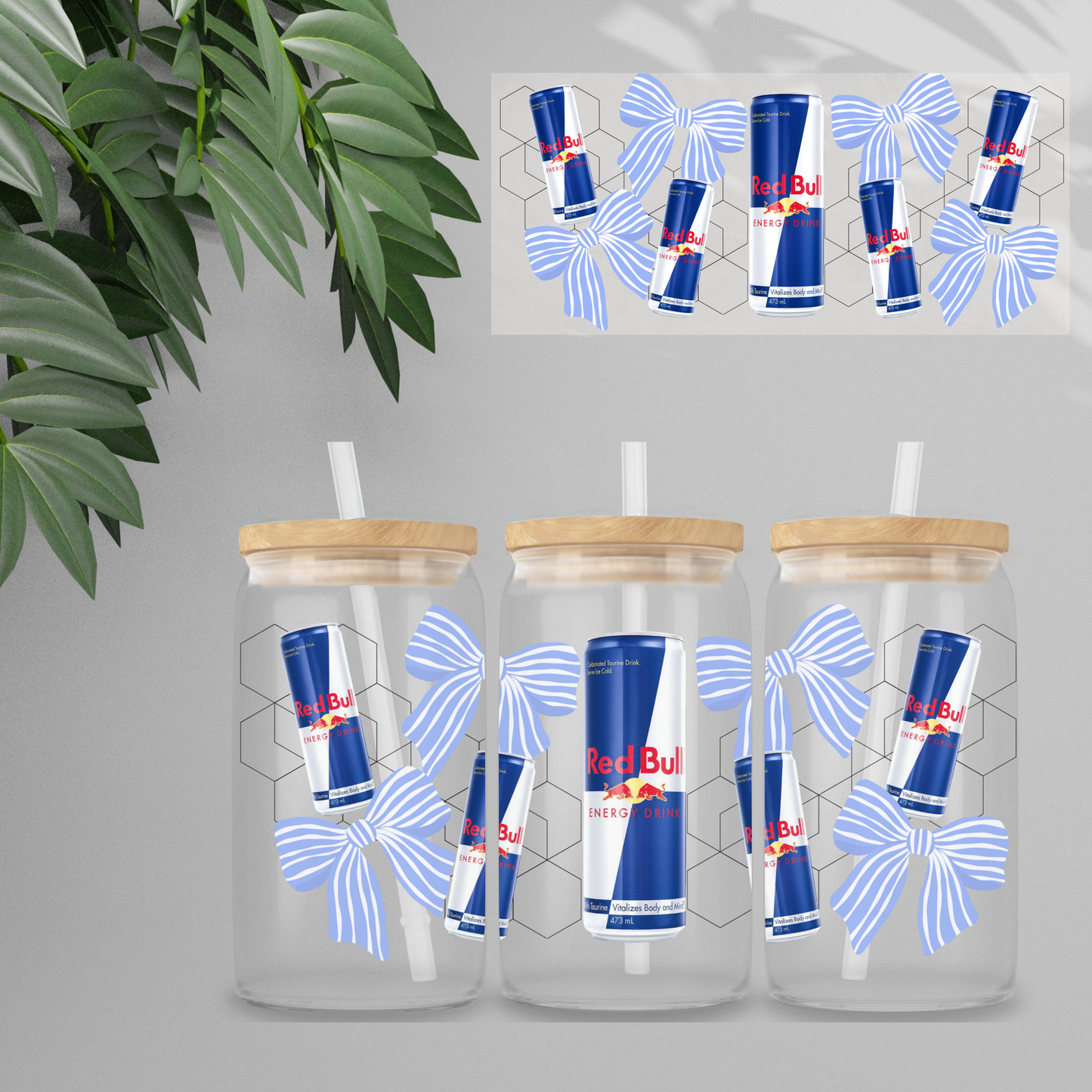 Double Sided UVDTF Wrap | 16oz Tumbler Transfer | 24cm x 11cm | Drinks | 12