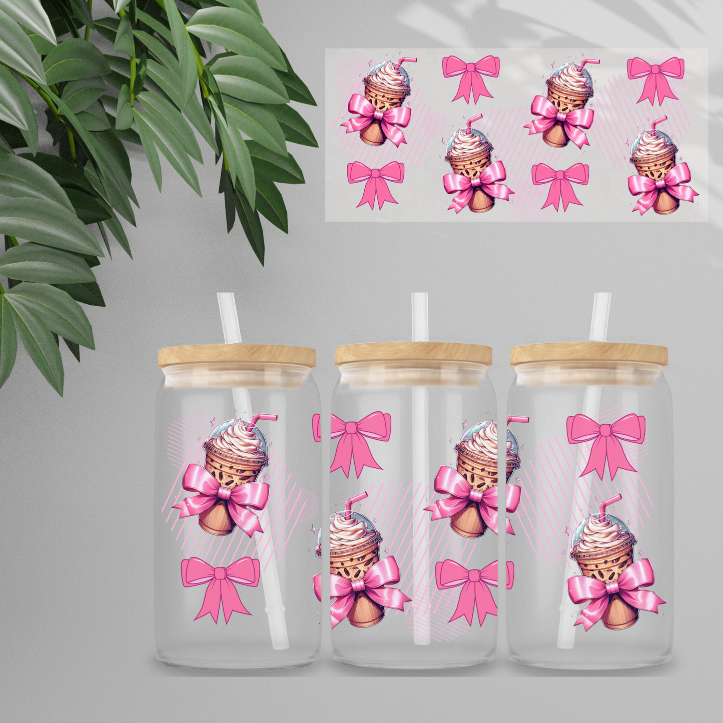 Double Sided UVDTF Wrap | 16oz Tumbler Transfer | 24cm x 11cm | Drinks | 25