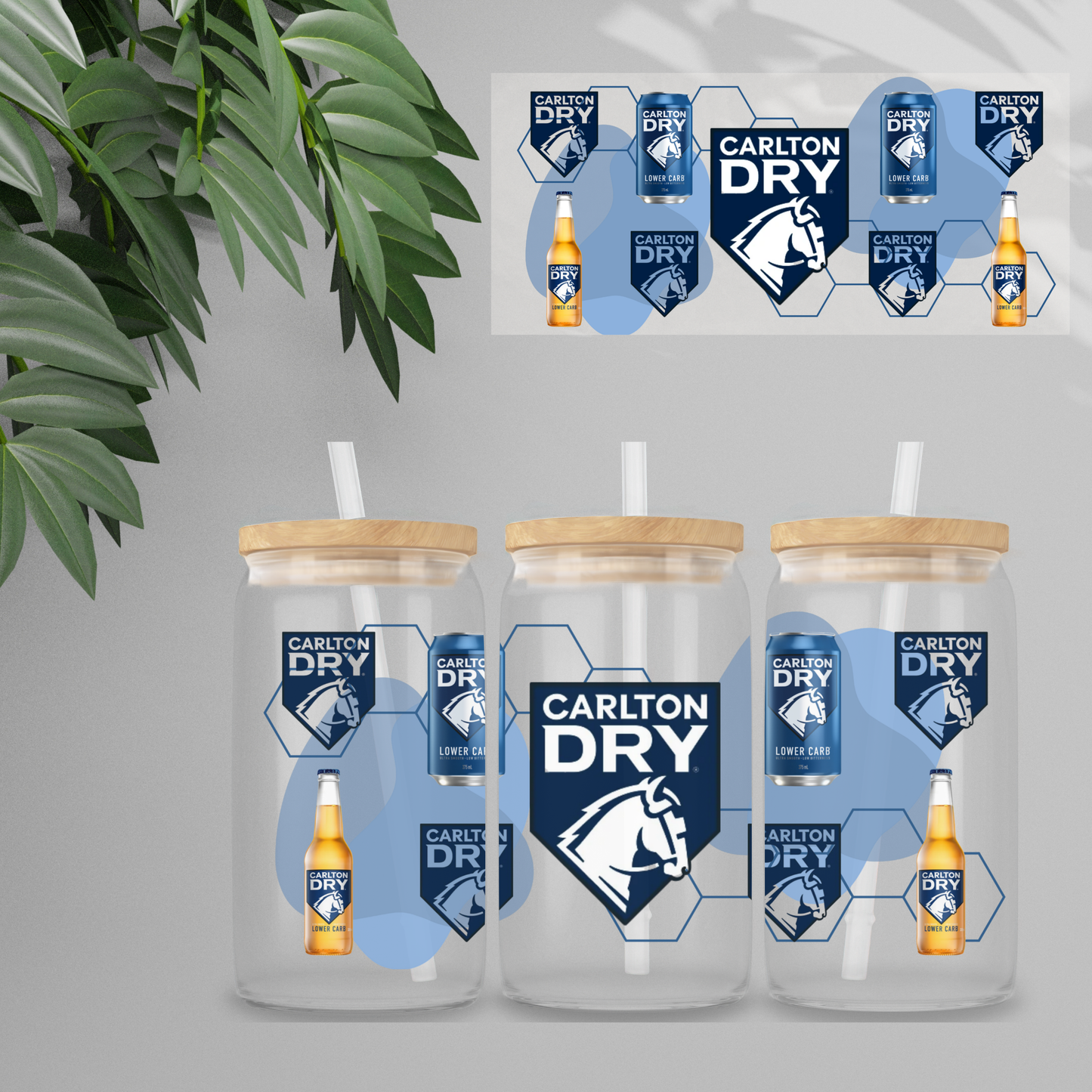 Double Sided UVDTF Wrap | 16oz Tumbler Transfer | 24cm x 11cm | Drinks | 8