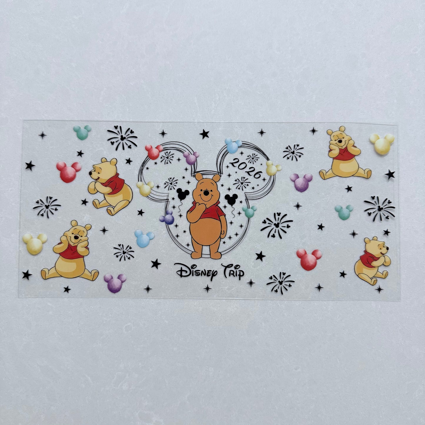 Single Sided UV DTF Wrap 16oz Tumbler Transfer (24cm x 11cm) Honey bear 2026