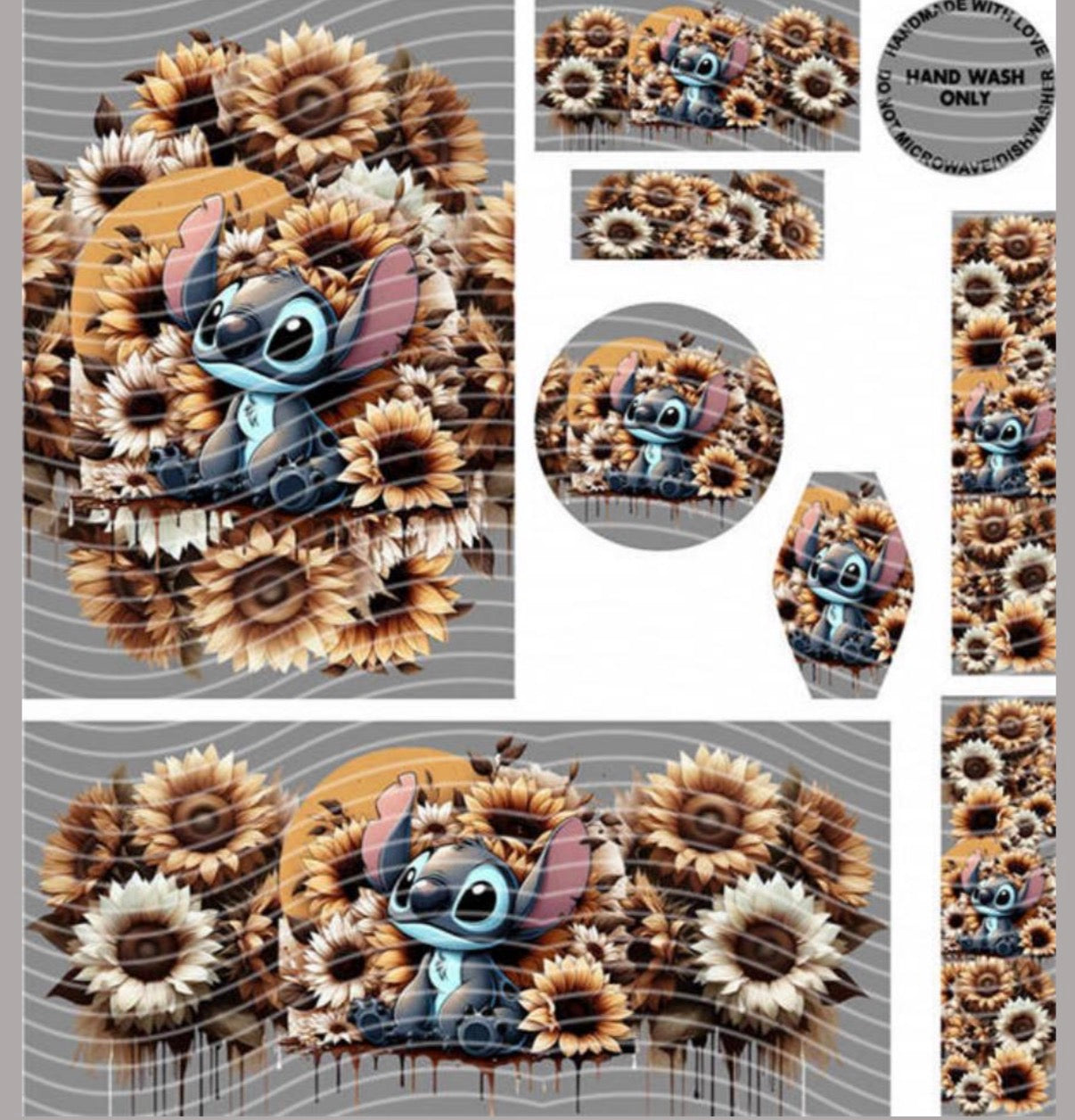 Premium 8-in-1 UVDTF Wraps | Multi Design Transfer Pack | Ready to Apply | Design 33