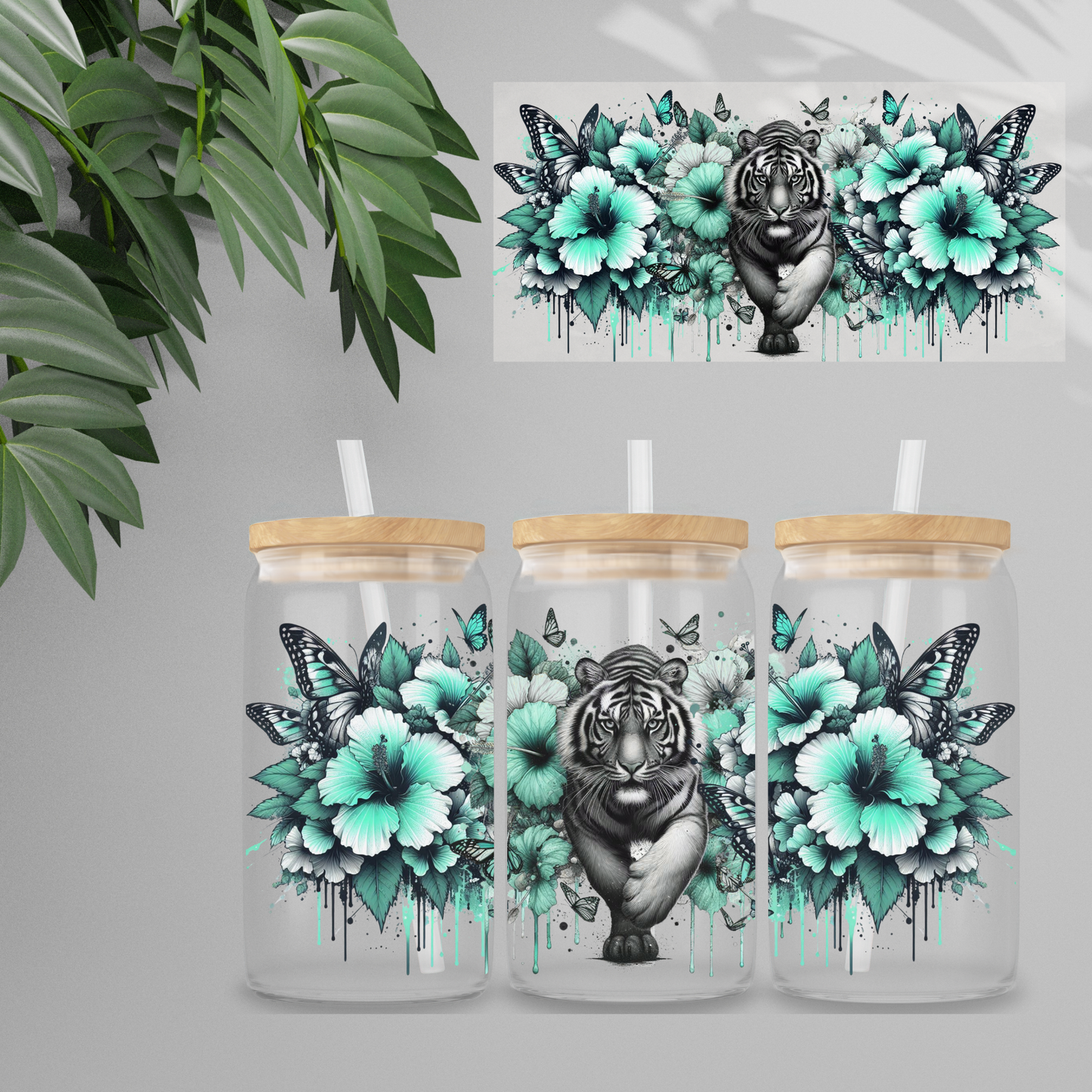 Double Sided UVDTF Wrap | 16oz Tumbler Transfer | 24cm x 11cm | Animals 7