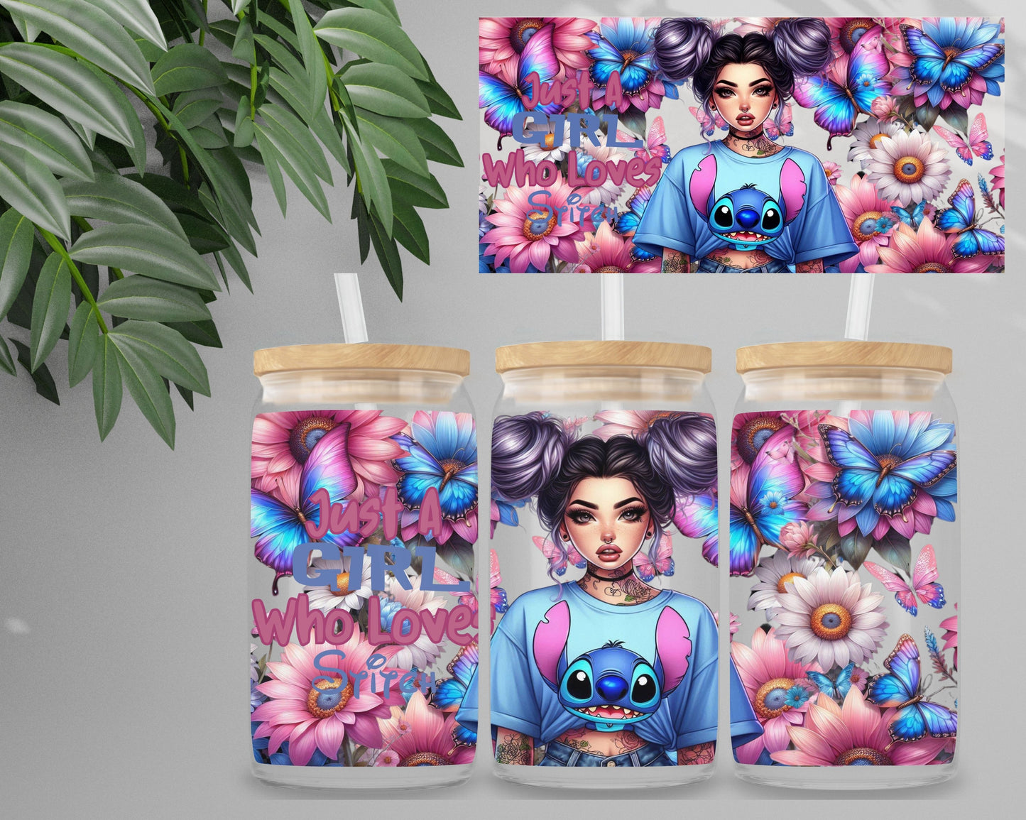 Double Sided UV DTF Wrap 16oz Tumbler Transfer (24cm x 11cm) Design 26
