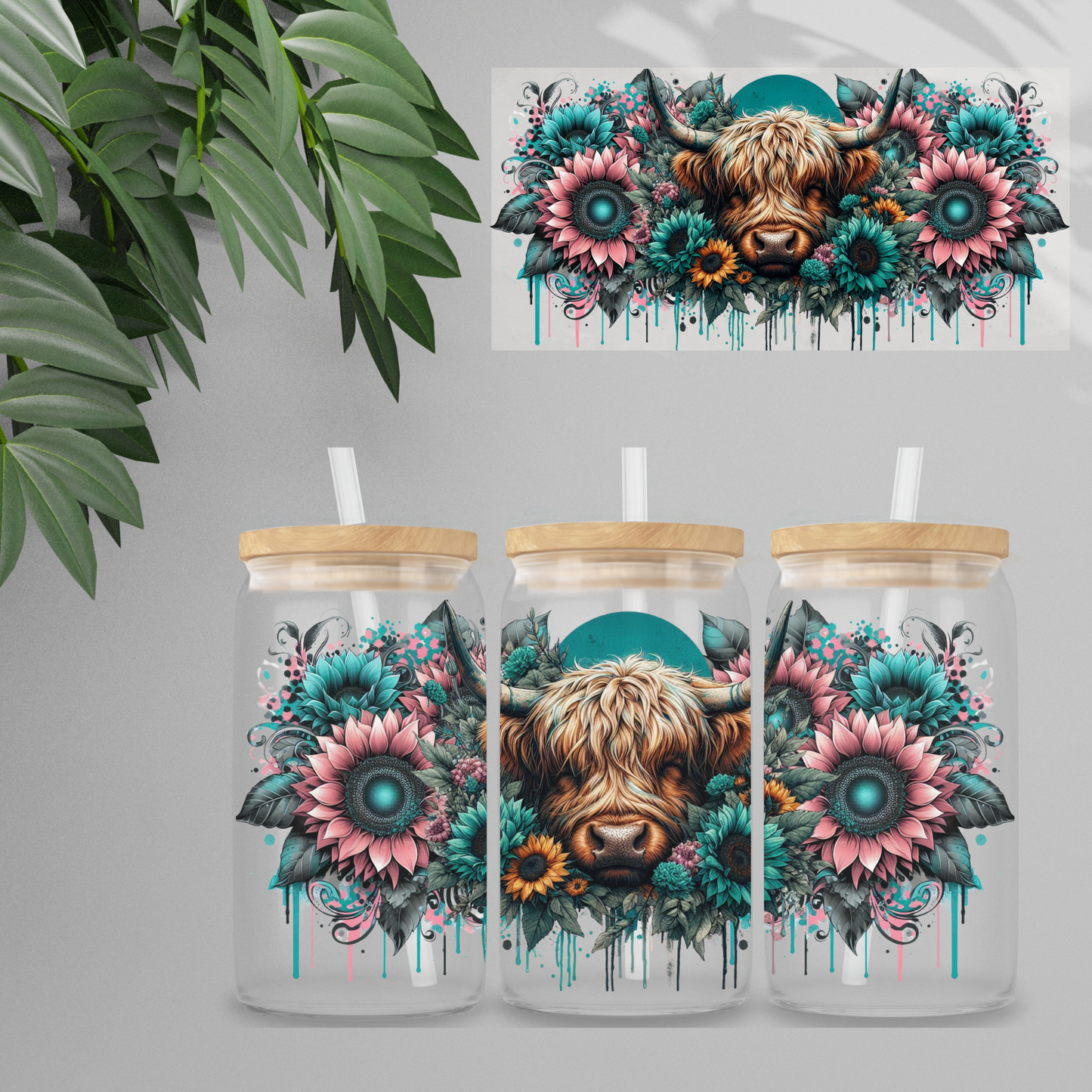 Double Sided UVDTF Wrap | 16oz Tumbler Transfer | 24cm x 11cm | Animals 10