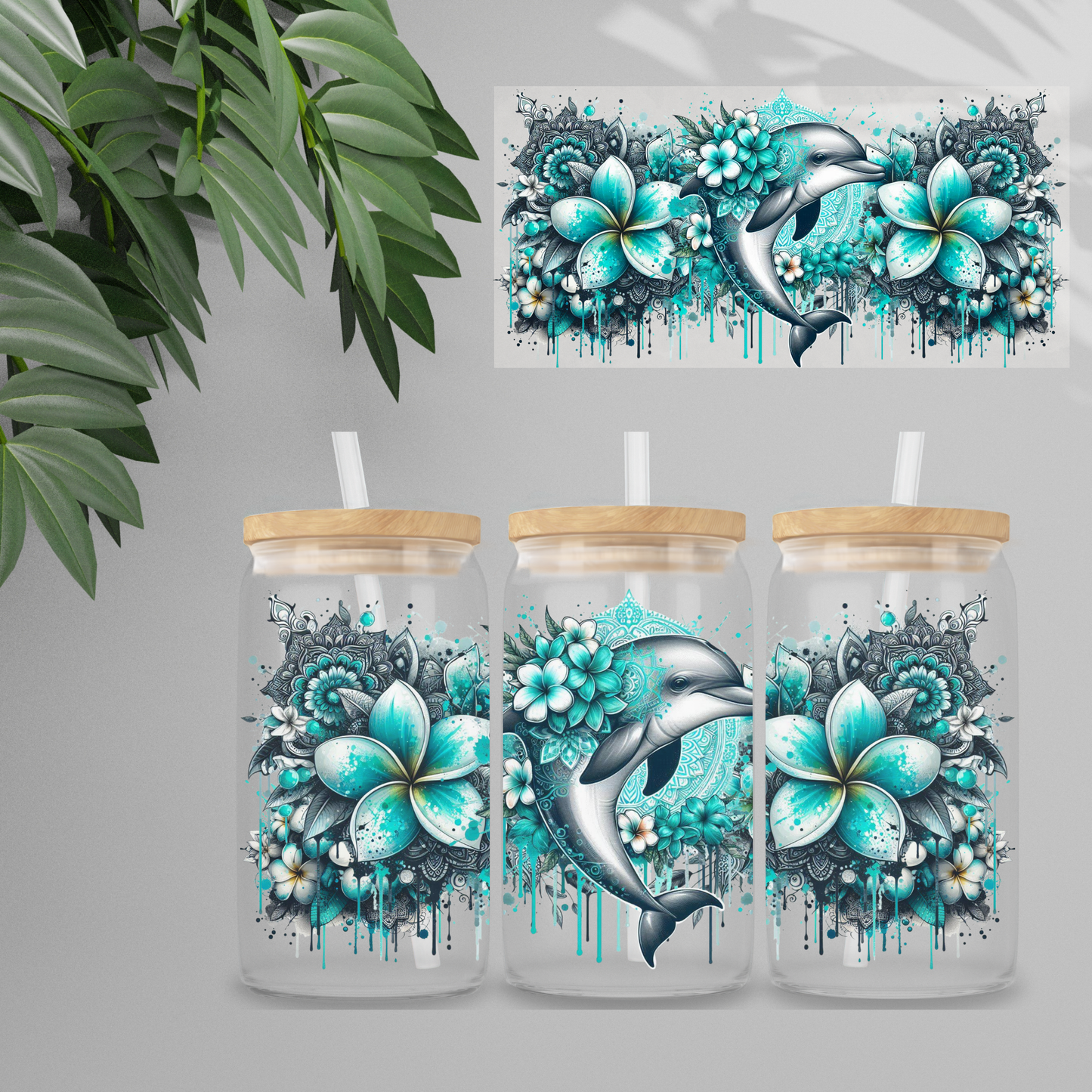 Double Sided UVDTF Wrap | 16oz Tumbler Transfer | 24cm x 11cm | Animals 5