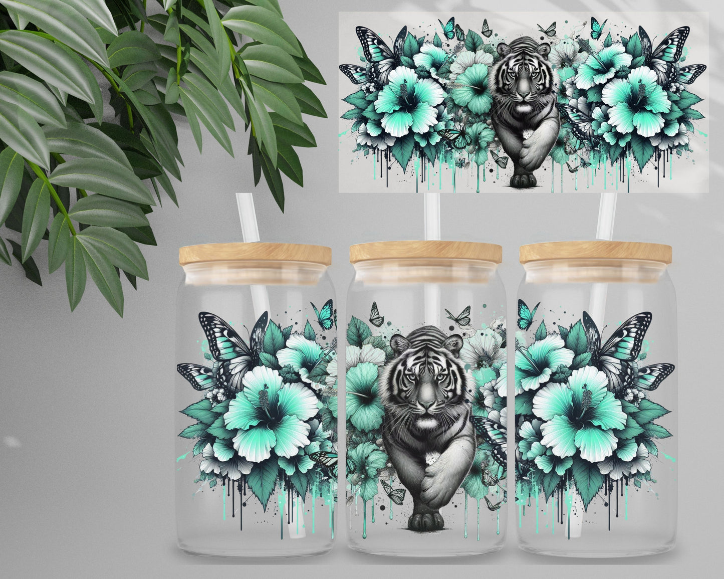 Double Sided UV DTF Wrap 16oz Tumbler Transfer (24cm x 11cm) Design 41