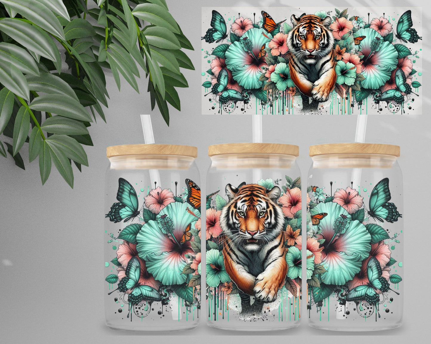 Double Sided UV DTF Wrap 16oz Tumbler Transfer (24cm x 11cm) Design 42