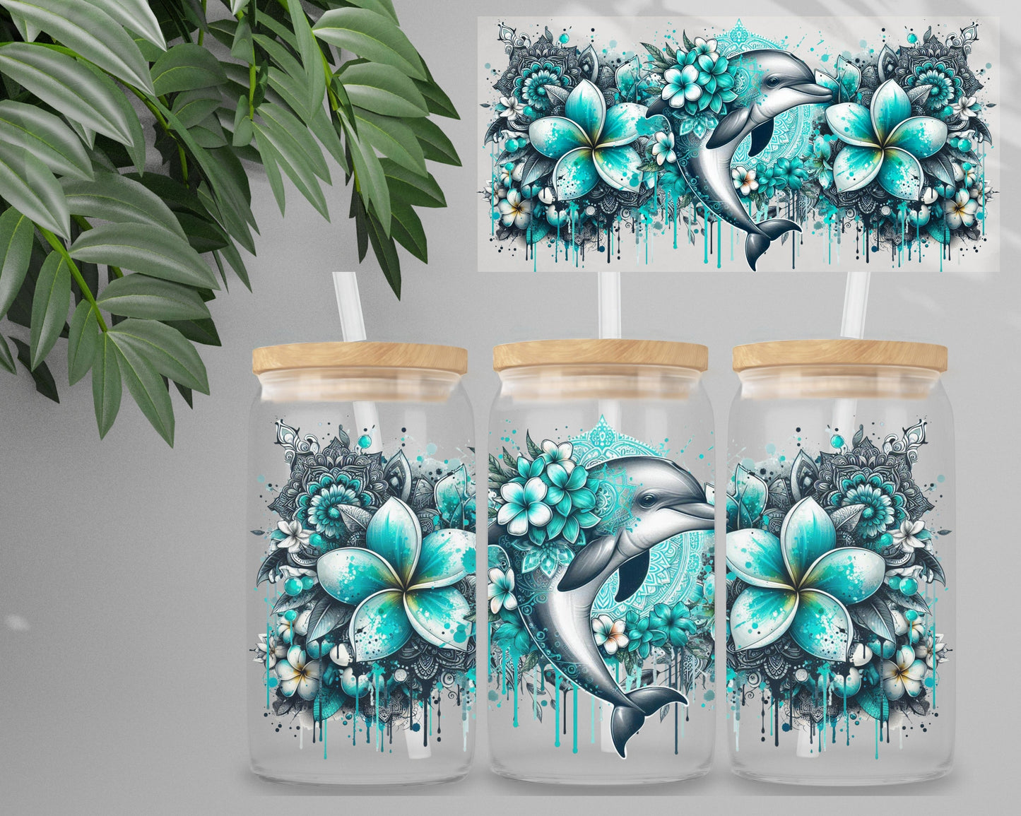 Double Sided UV DTF Wrap 16oz Tumbler Transfer (24cm x 11cm) Design 44