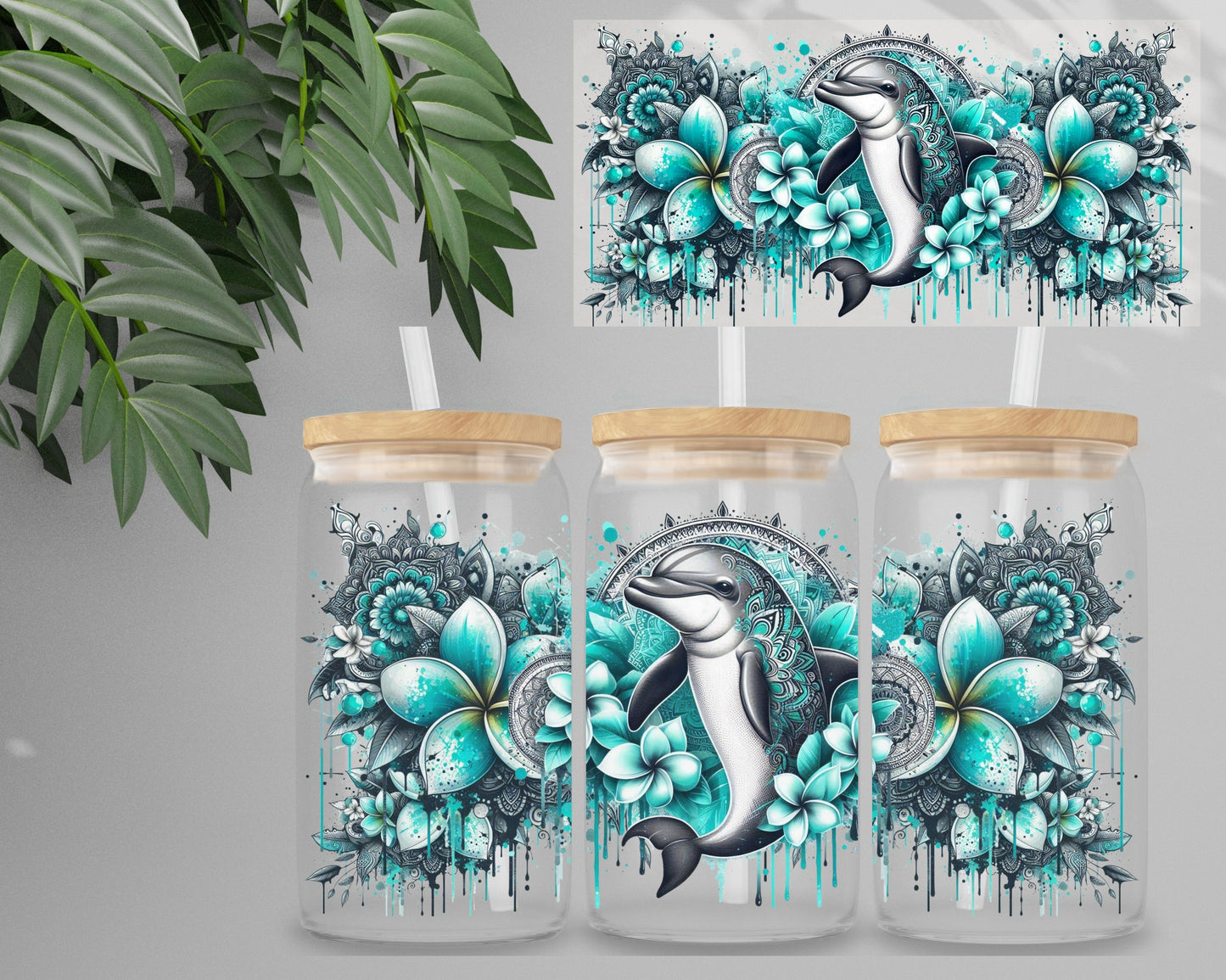 Double Sided UV DTF Wrap 16oz Tumbler Transfer (24cm x 11cm) Design 46