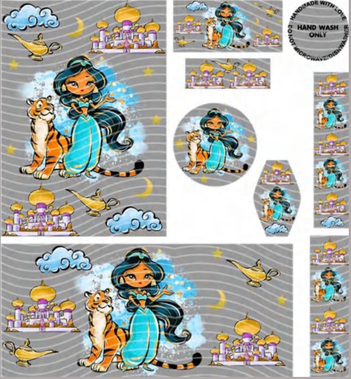 Premium 8-in-1 UVDTF Wraps | Multi Design Transfer Pack | Ready to Apply | Design 62