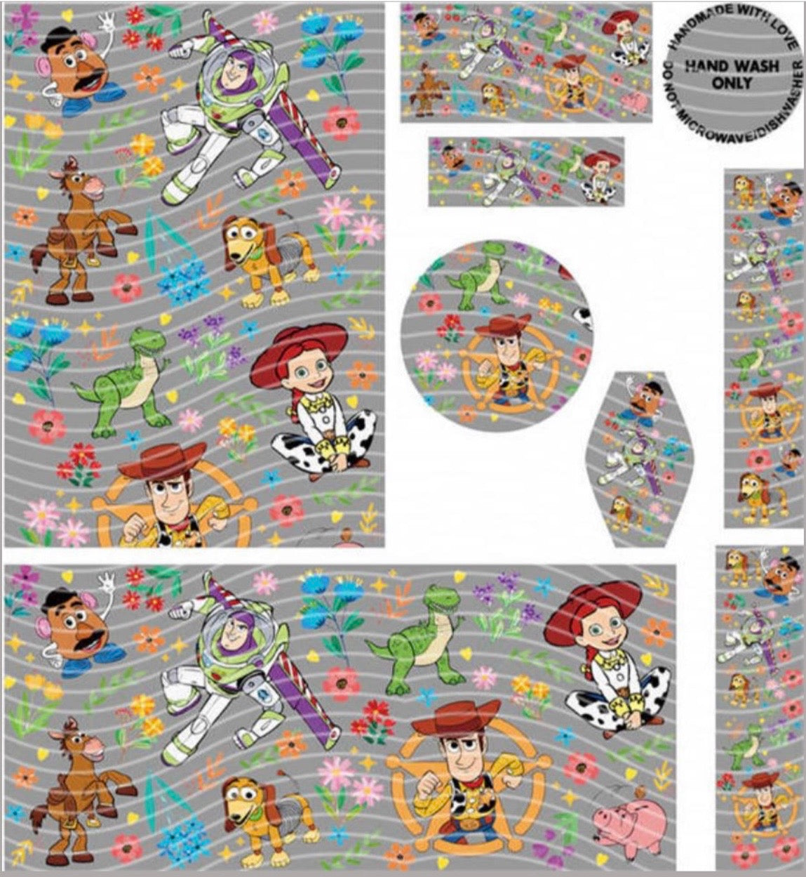 Premium 8-in-1 UVDTF Wraps | Multi Design Transfer Pack | Ready to Apply | Design 61