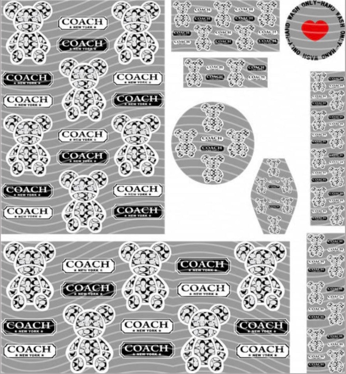 Premium 8-in-1 UVDTF Wraps | Multi Design Transfer Pack | Ready to Apply | Design 83
