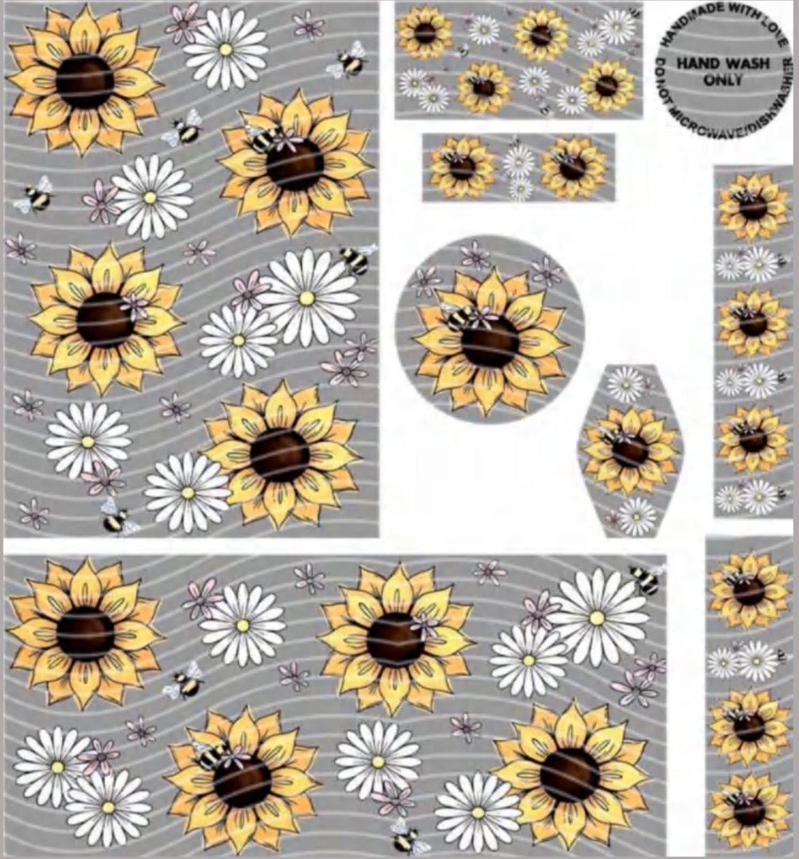 Premium 8-in-1 UVDTF Wraps | Multi Design Transfer Pack | Ready to Apply | Design 65
