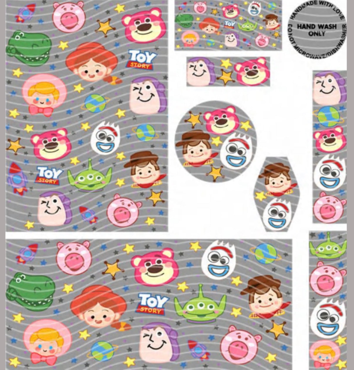 Premium 8-in-1 UVDTF Wraps | Multi Design Transfer Pack | Ready to Apply | Design 2