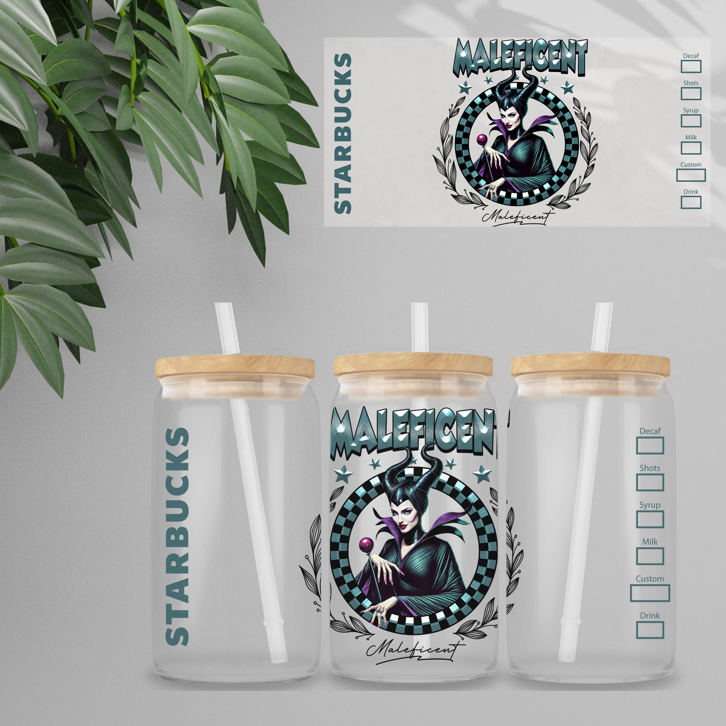 Double Sided UV DTF Wrap 16oz Tumbler Transfer (24cm x 11cm) Design 77