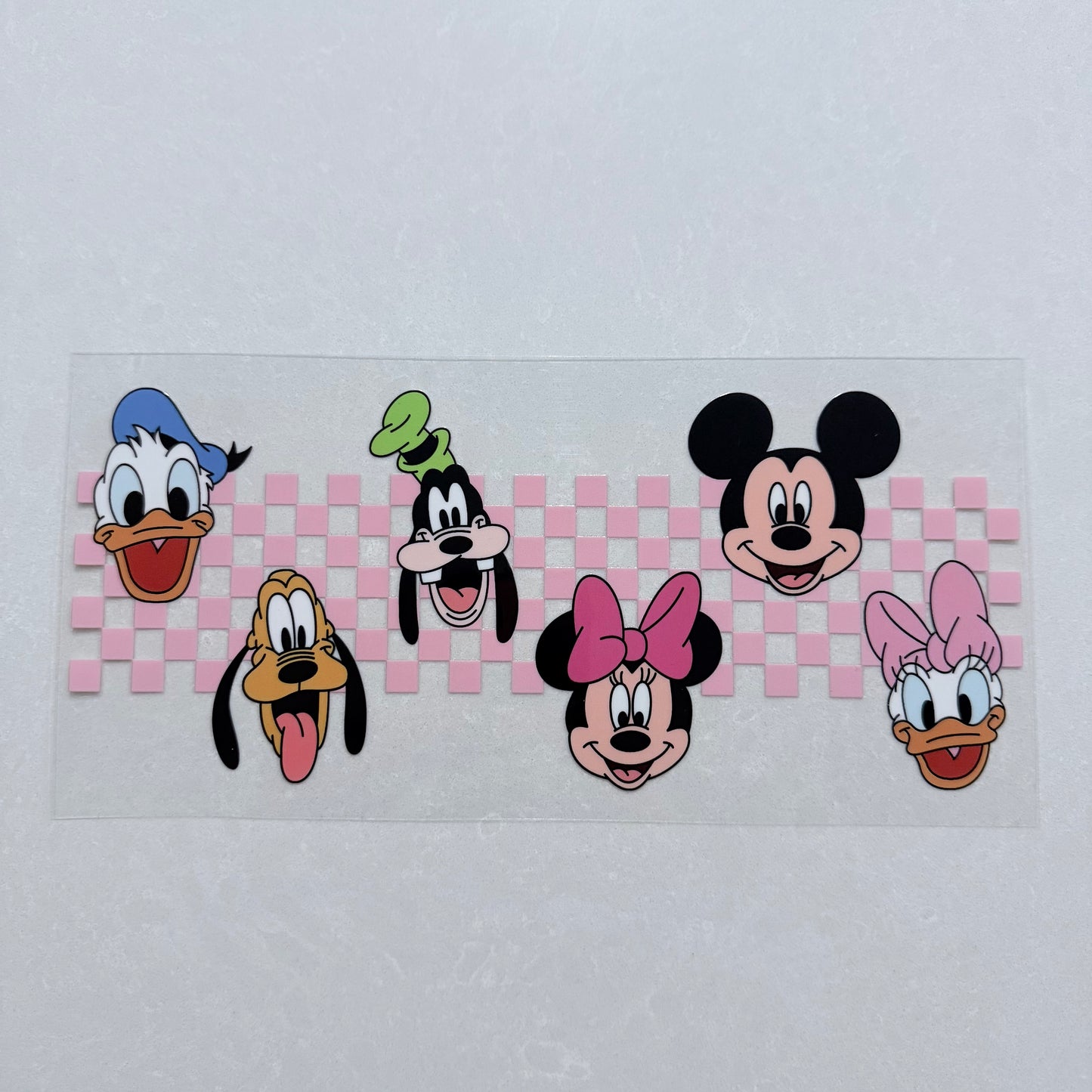 Single Sided UV DTF Wrap 16oz Tumbler Transfer (24cm x 11cm) Girl and boy Mouse and friends