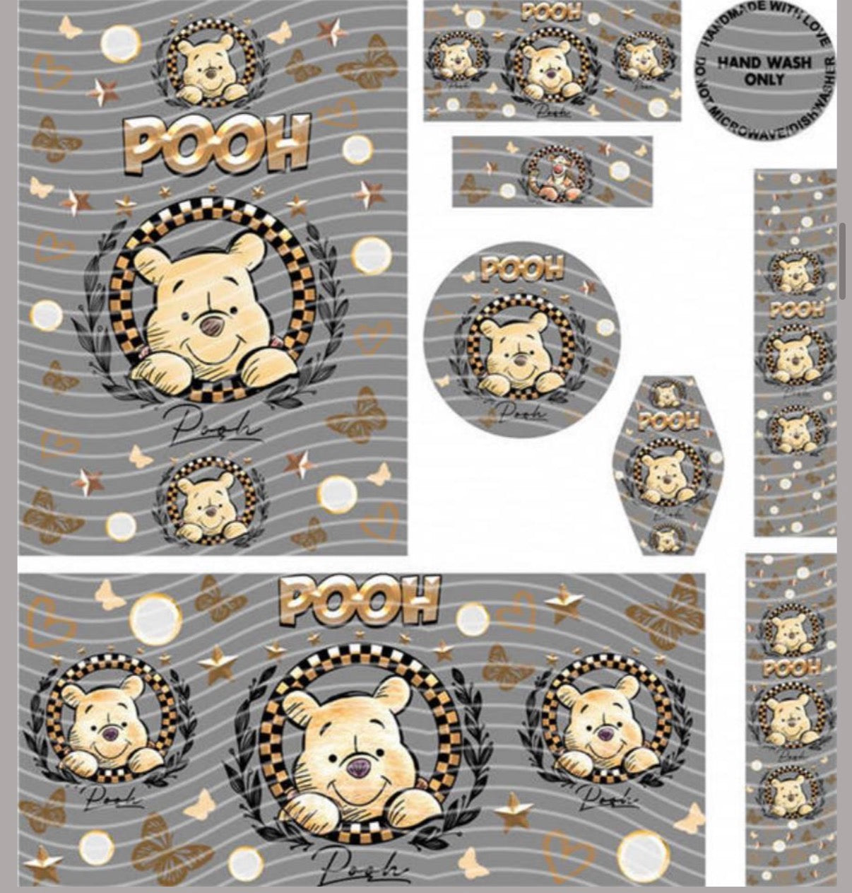 Premium 8-in-1 UVDTF Wraps | Multi Design Transfer Pack | Ready to Apply | Design 43