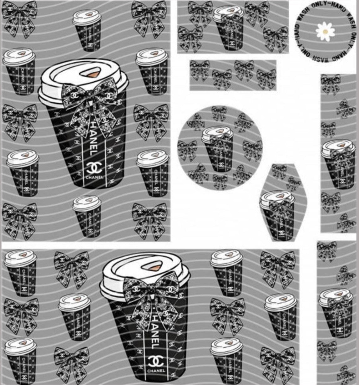 Premium 8-in-1 UVDTF Wraps | Multi Design Transfer Pack | Ready to Apply | Design 89