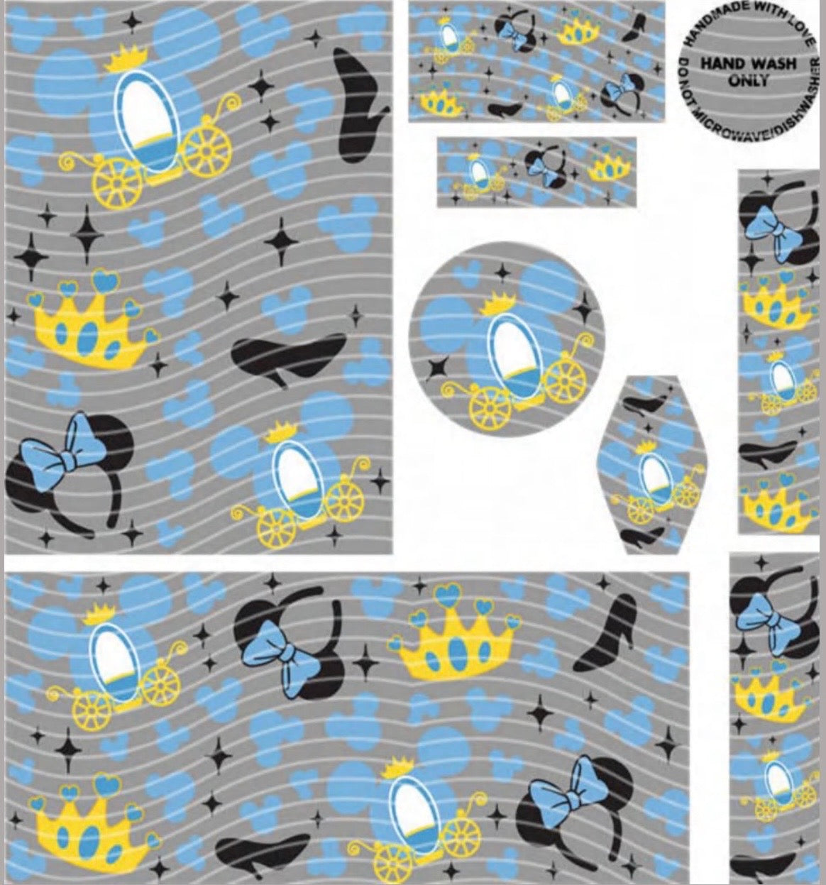 Premium 8-in-1 UVDTF Wraps | Multi Design Transfer Pack | Ready to Apply | Design 55