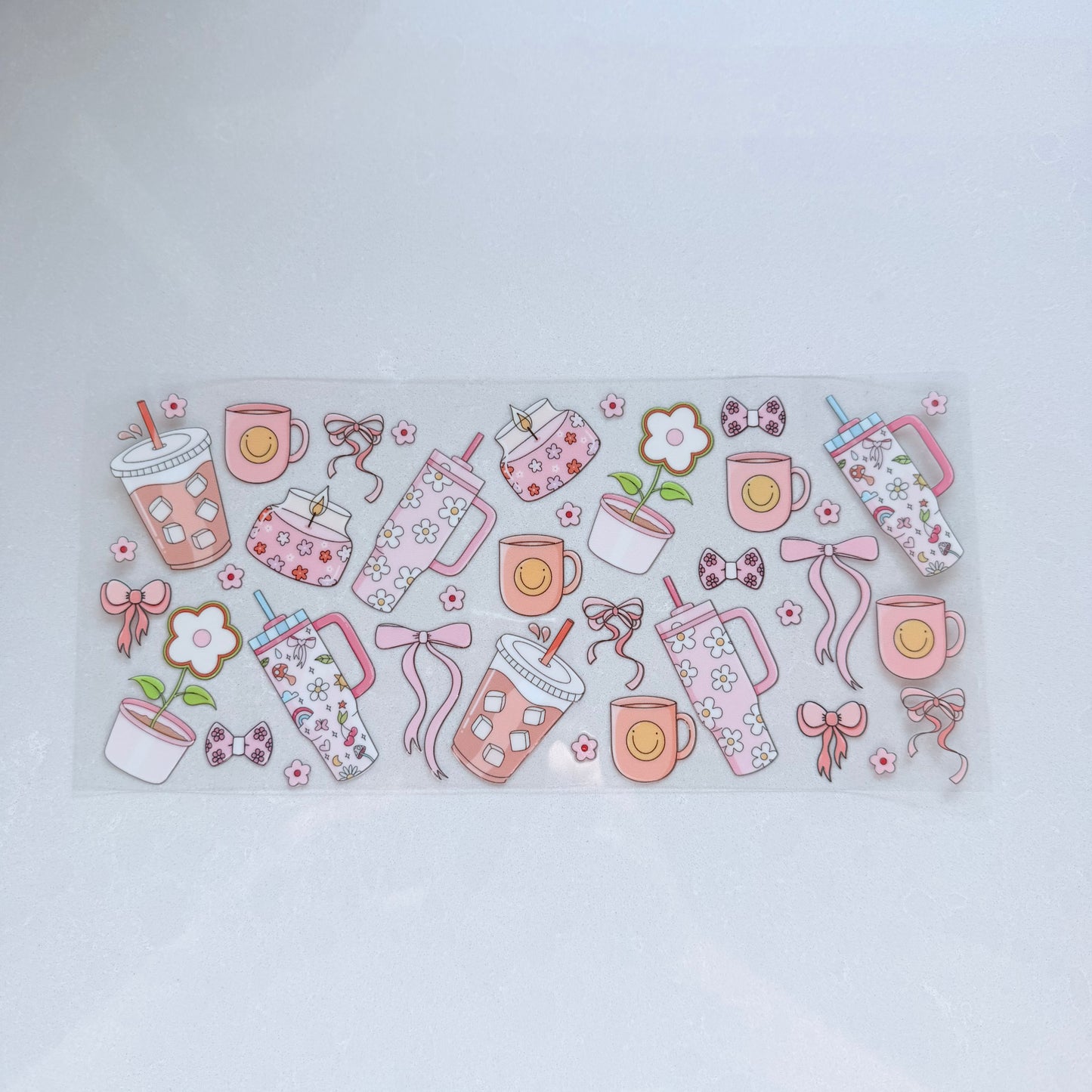 Double Sided UVDTF Wrap | 16oz Tumbler Transfer | 24cm x 11cm | Drinks | 33
