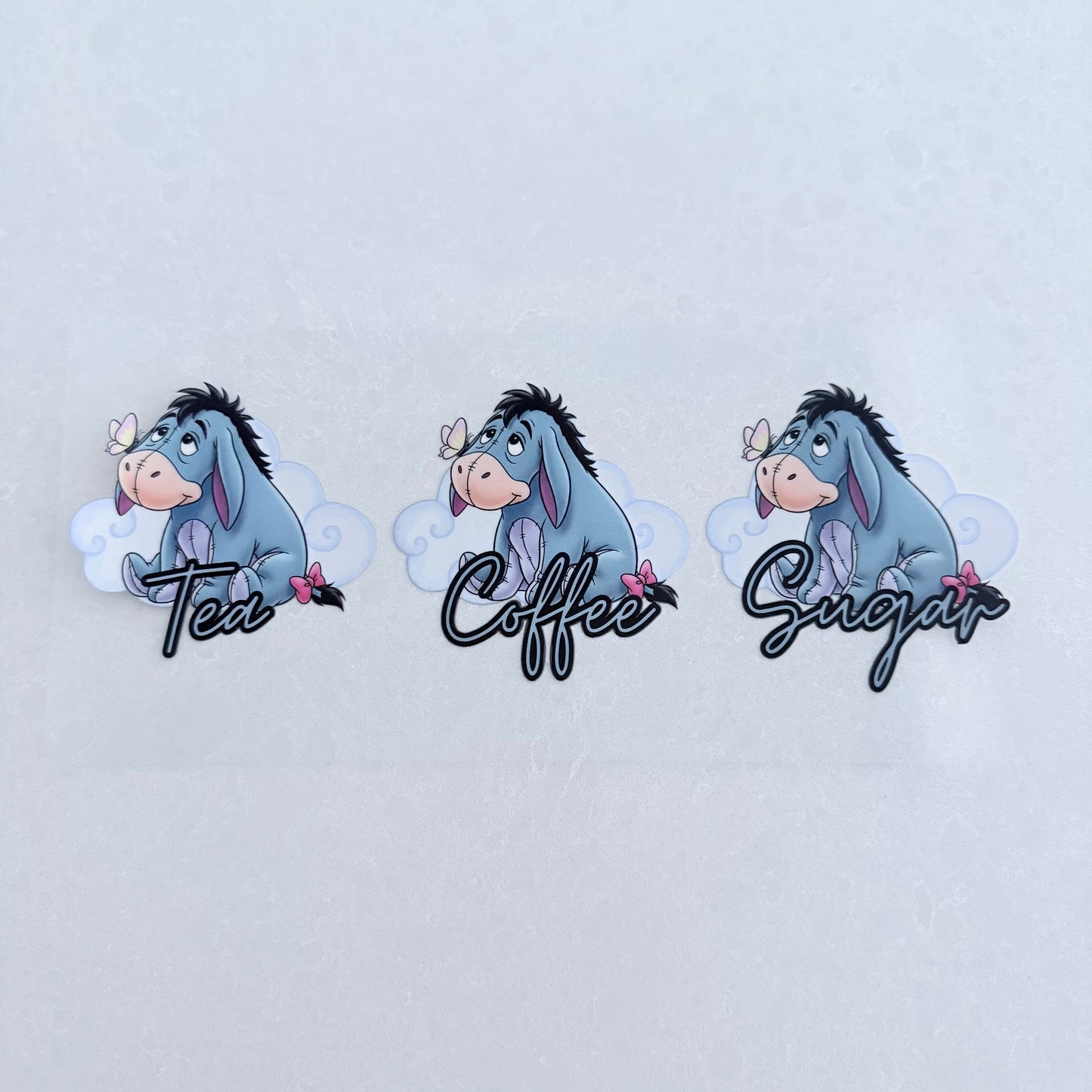 Tea, Coffee & Sugar Canister | UVDTF Wrap Set | Design 6