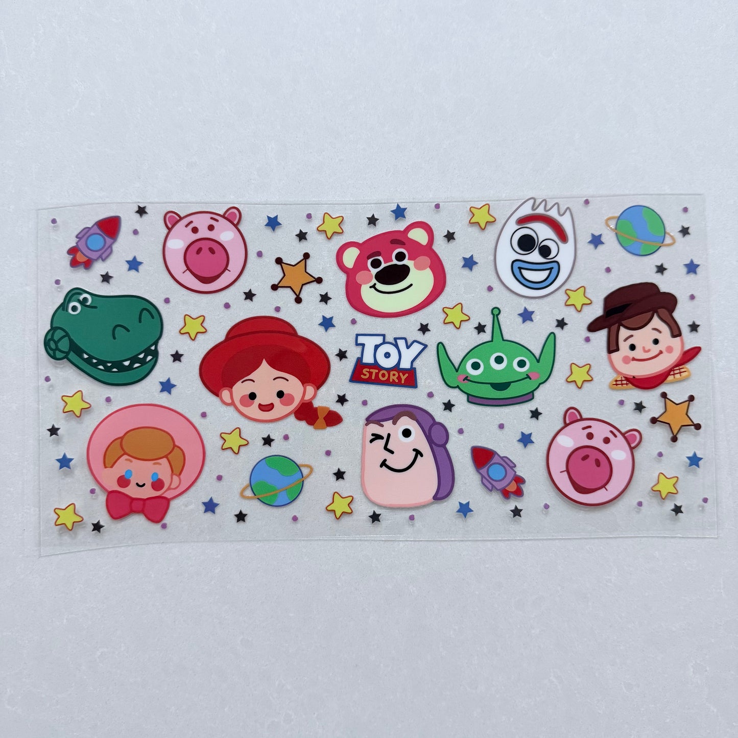 Single Sided UV DTF Wrap 16oz Tumbler Transfer (24cm x 11cm) toy family kids