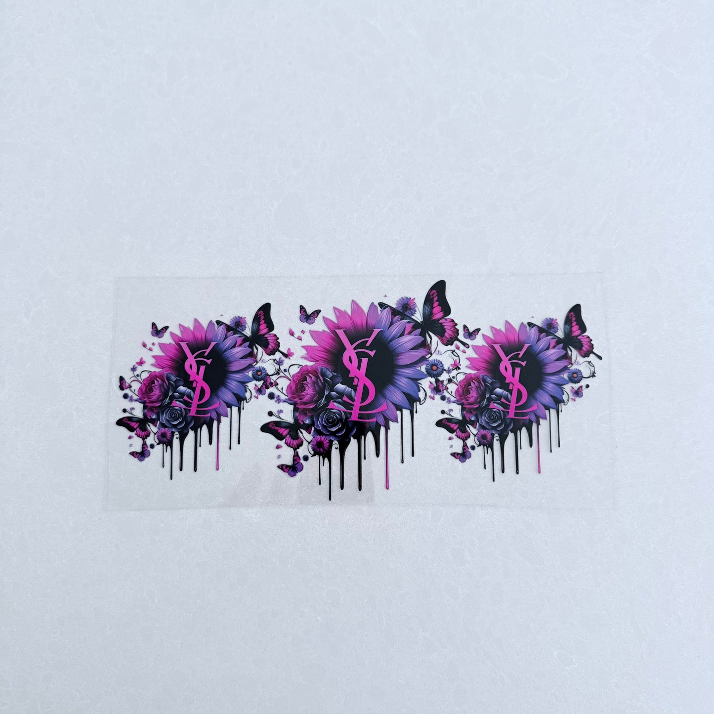 Double Sided UVDTF Wrap | 16oz Tumbler Transfer | 24cm x 11cm | Designer 41