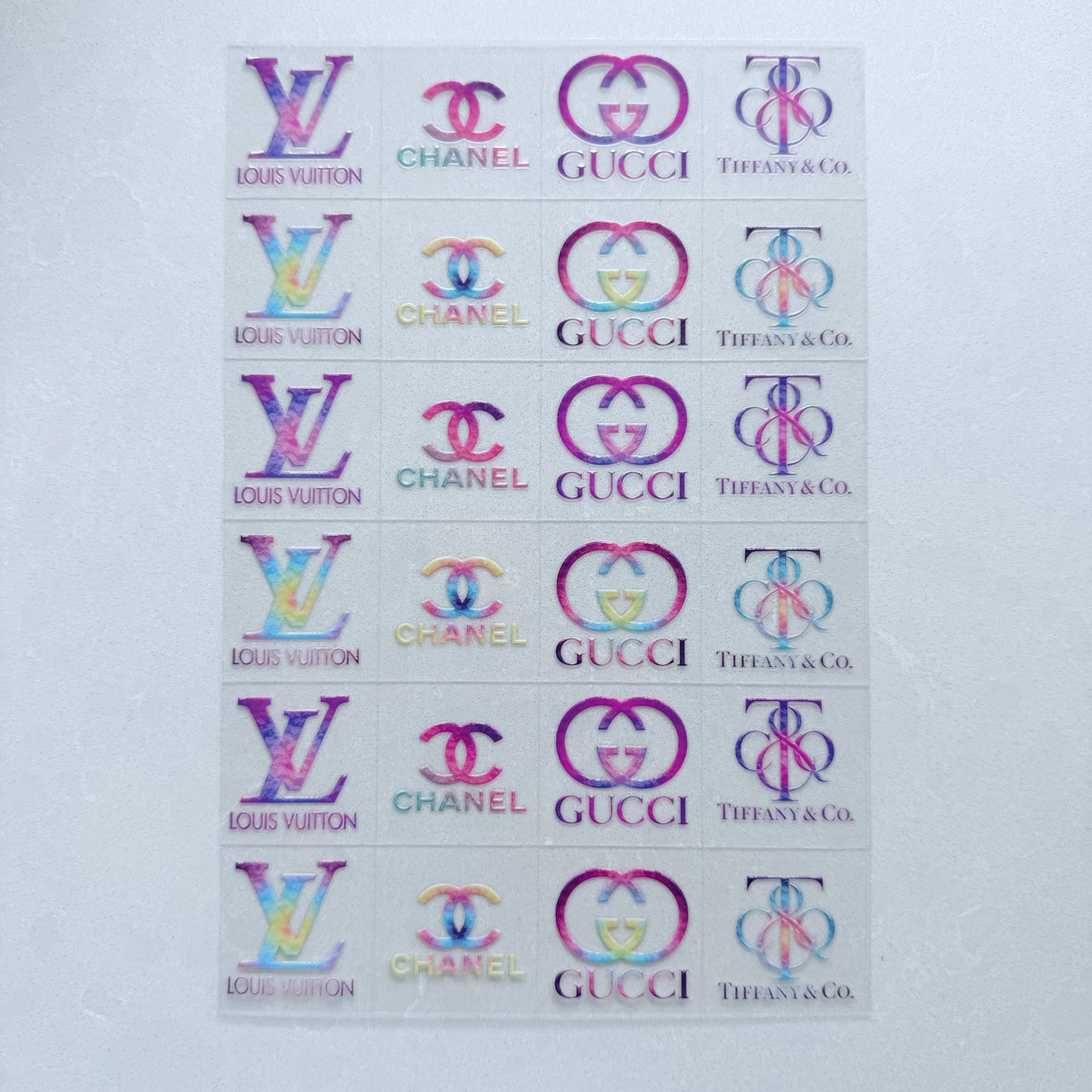 Premium A5 Kiss Cut UVDTF Wraps | A5 Transfer Sheet | Ready to Apply | Designer 7