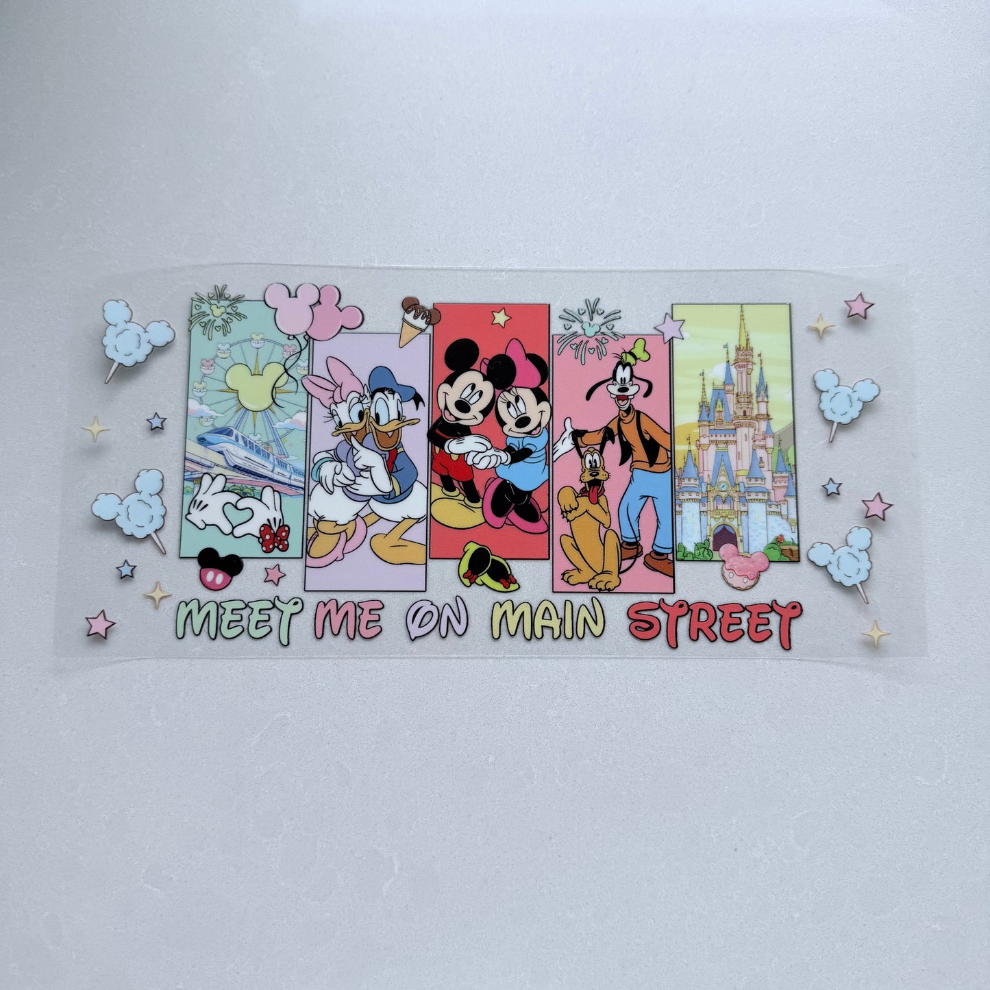 Double Sided UVDTF Wrap | 16oz Tumbler Transfer | 24cm x 11cm | characters 14