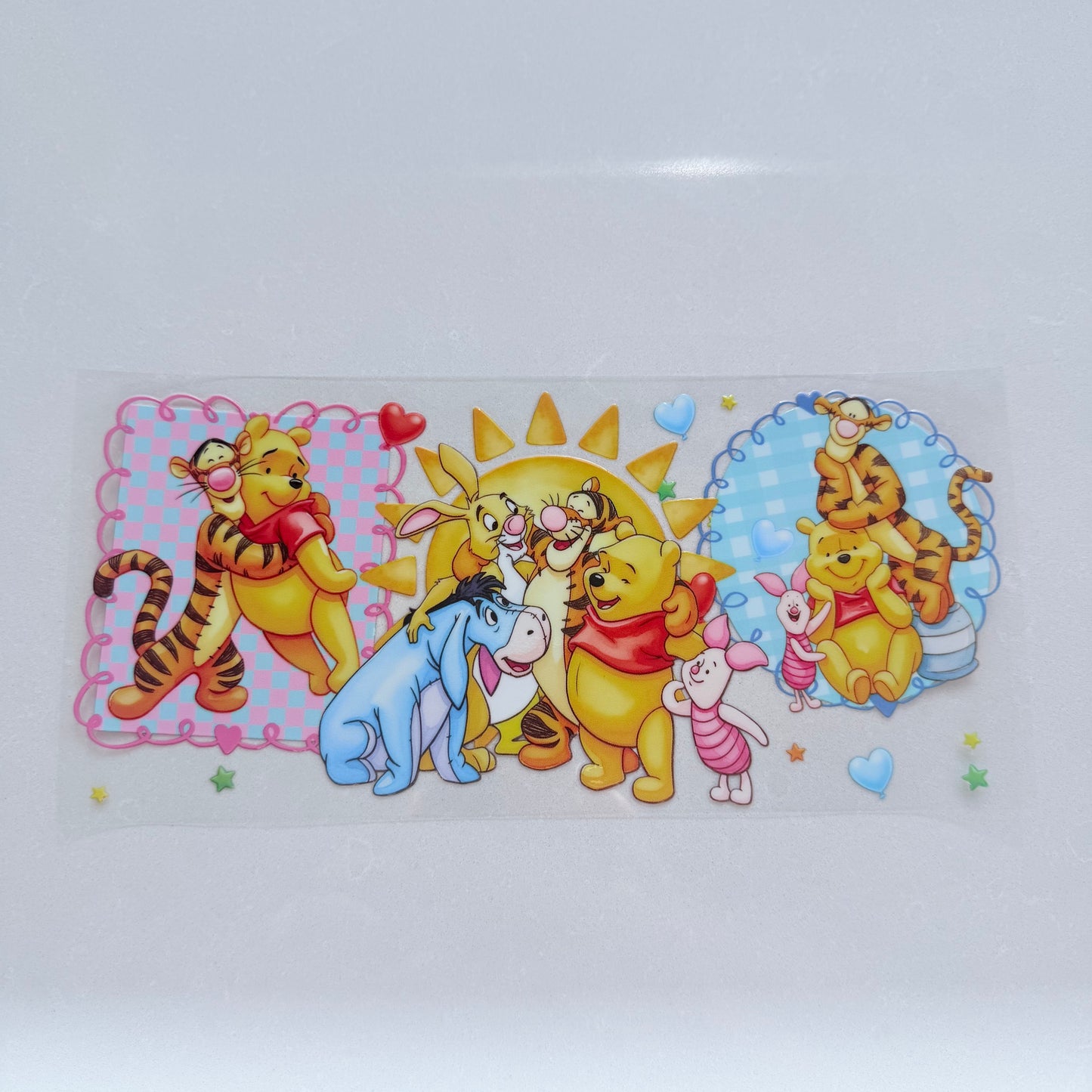 Double Sided UVDTF Wrap | 16oz Tumbler Transfer | 24cm x 11cm | Honey Bear & Friends | 97