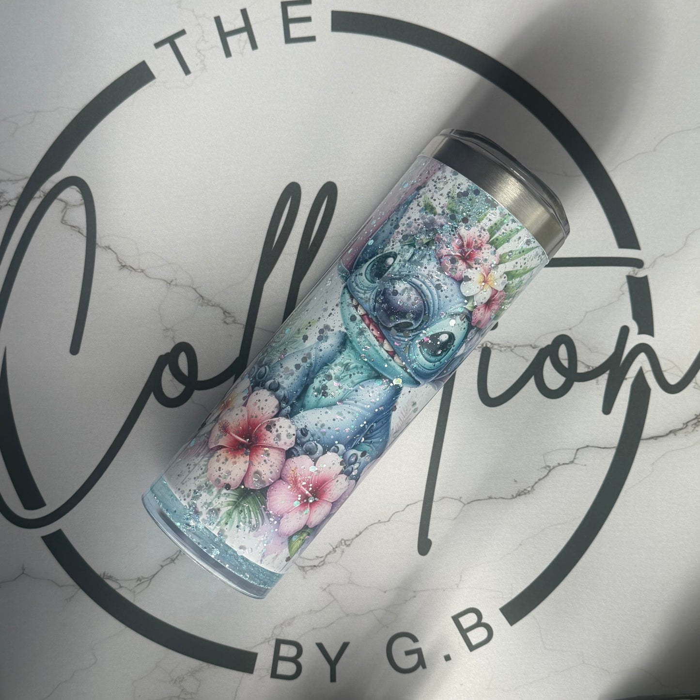 20oz Storyboard Tumbler | Insulated Drinkware | Blue Alien Tropical