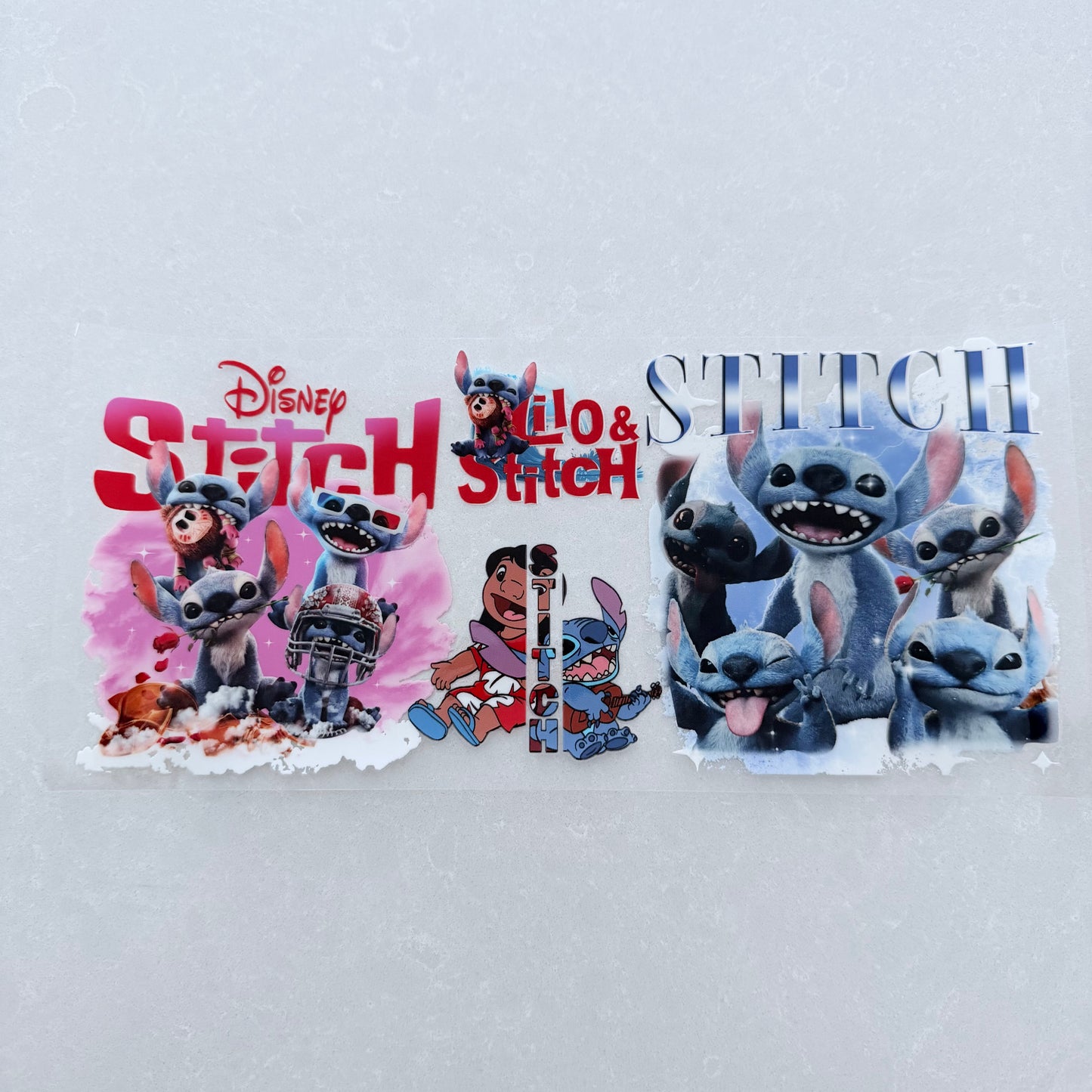 Single Sided UV DTF Wrap 16oz Tumbler Transfer (24cm x 11cm) blue alien movie