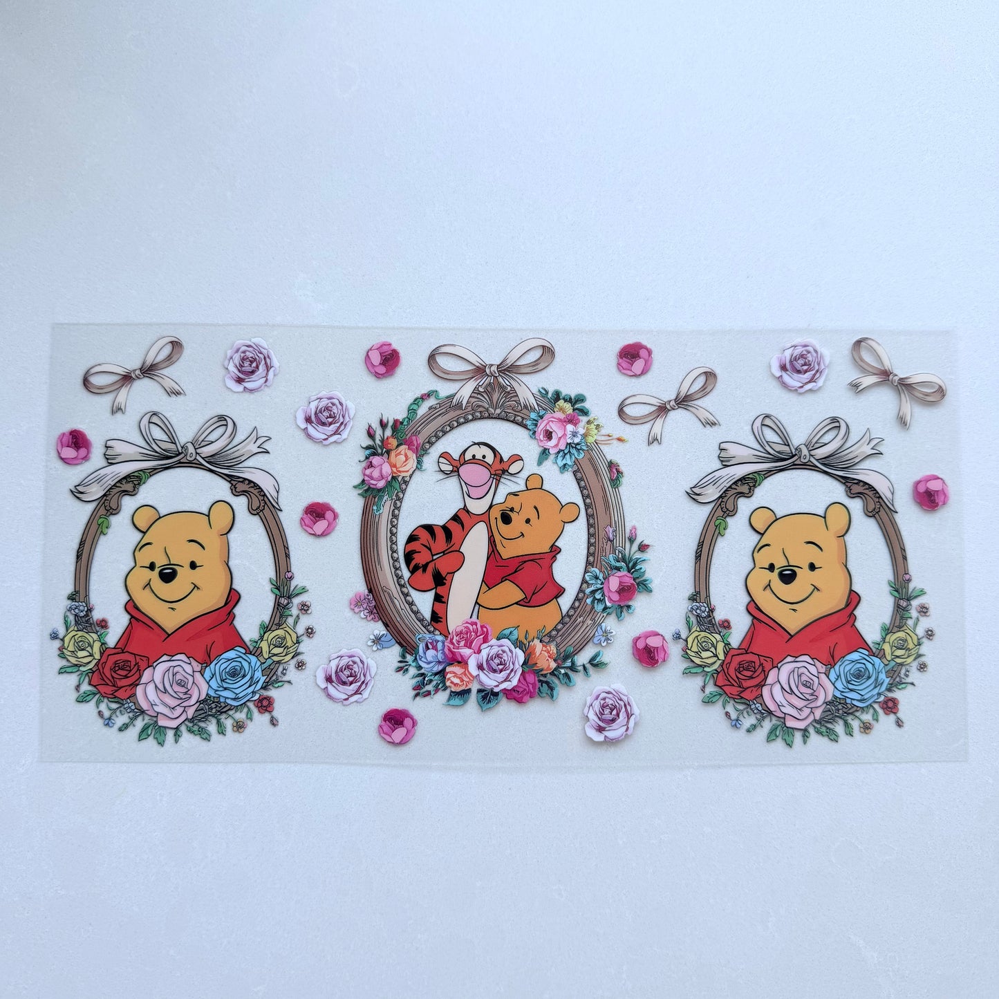 Double Sided UVDTF Wrap | 16oz Tumbler Transfer | 24cm x 11cm | Honey Bear & Friends | 82