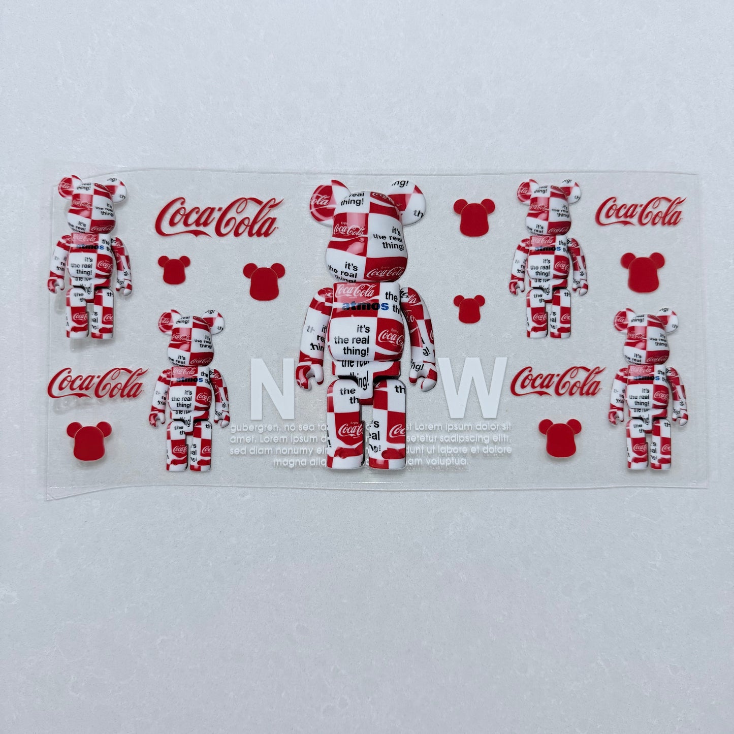 Single Sided UV DTF Wrap 16oz Tumbler Transfer (24cm x 11cm) cola bear