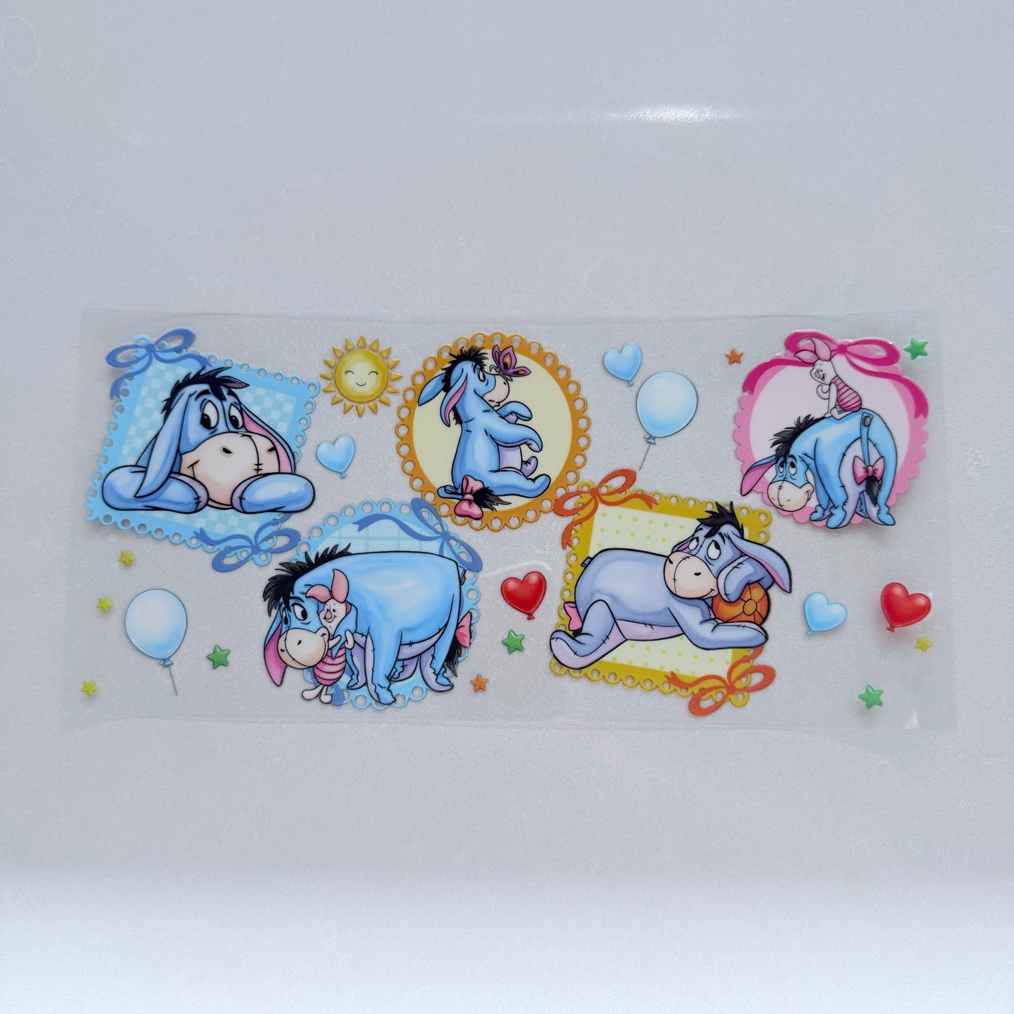 Double Sided UVDTF Wrap | 16oz Tumbler Transfer | 24cm x 11cm | Honey Bear & Friends | 101