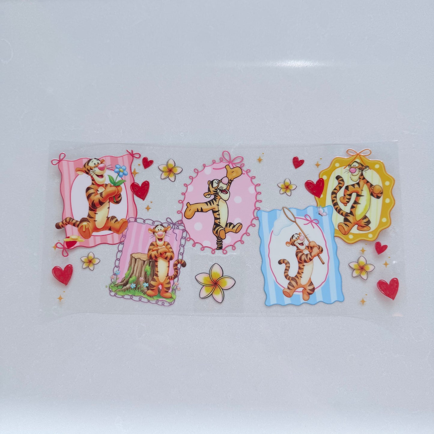 Double Sided UVDTF Wrap | 16oz Tumbler Transfer | 24cm x 11cm | Honey Bear & Friends | 103