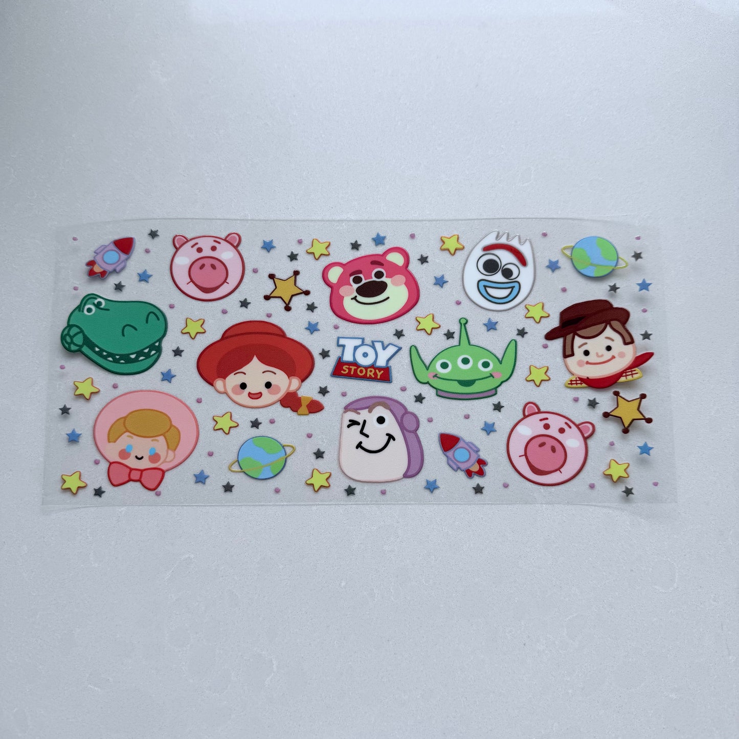 Double Sided UVDTF Wrap | 16oz Tumbler Transfer | 24cm x 11cm | characters 19