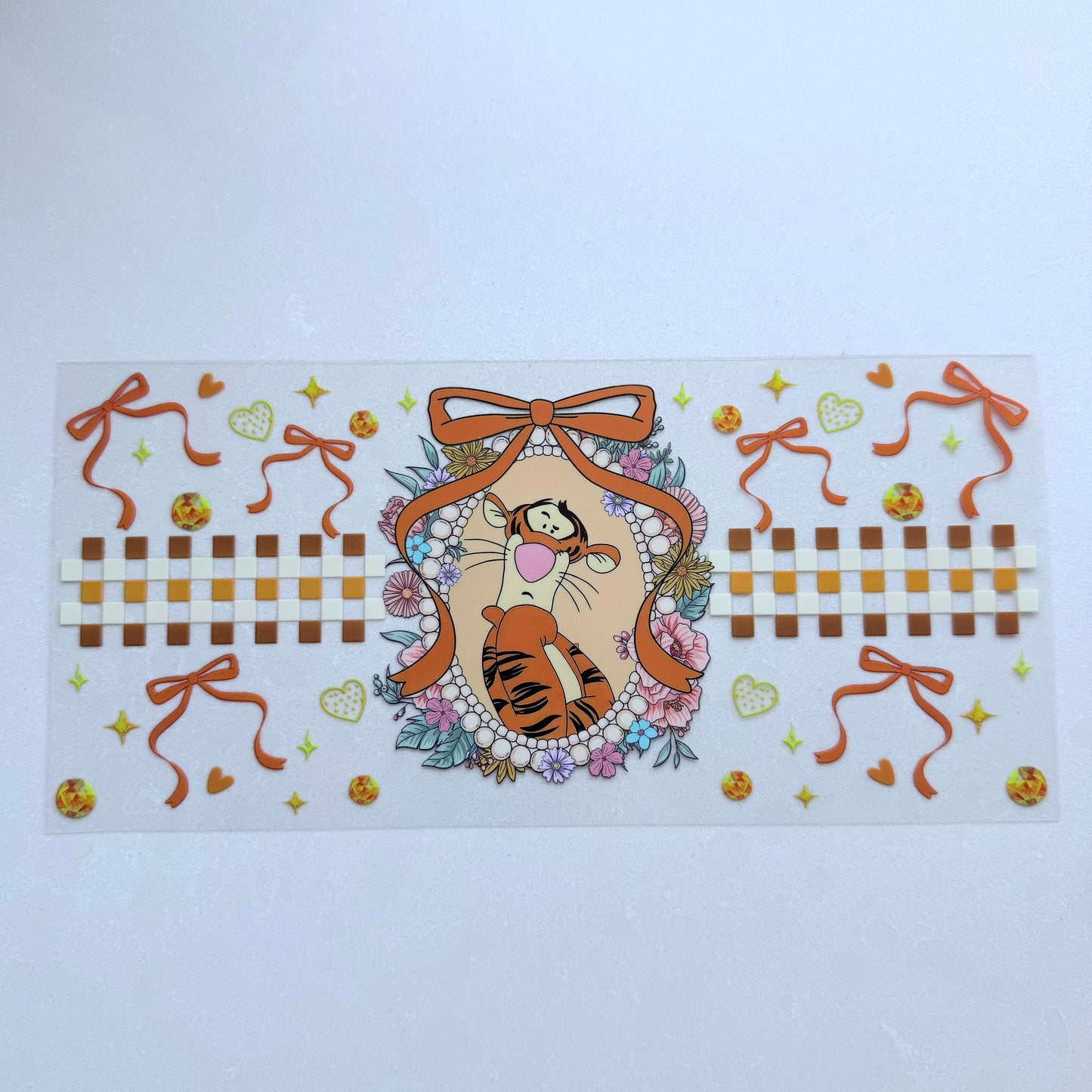 Double Sided UVDTF Wrap | 16oz Tumbler Transfer | 24cm x 11cm | Honey Bear & Friends | 80