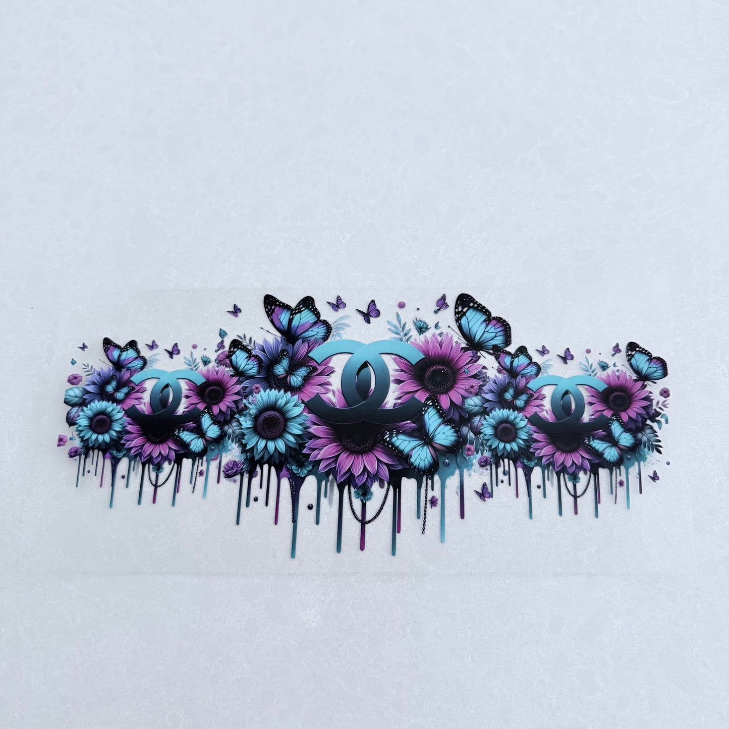 Double Sided UVDTF Wrap | 16oz Tumbler Transfer | 24cm x 11cm | Designer 42