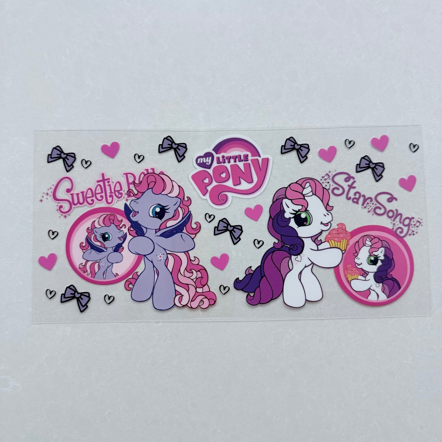 Single Sided UV DTF Wrap 16oz Tumbler Transfer (24cm x 11cm) little pony