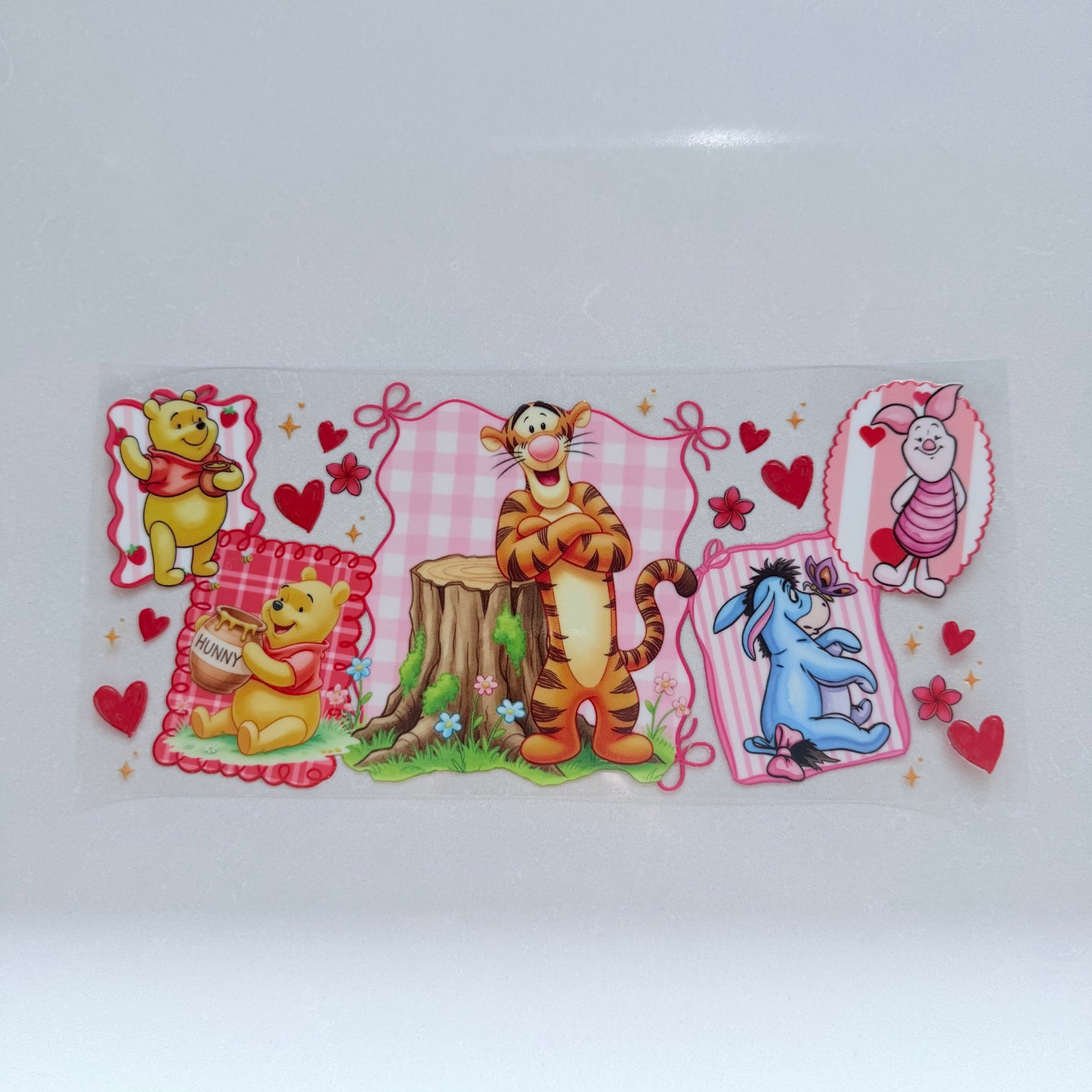 Double Sided UVDTF Wrap | 16oz Tumbler Transfer | 24cm x 11cm | Honey Bear & Friends | 99