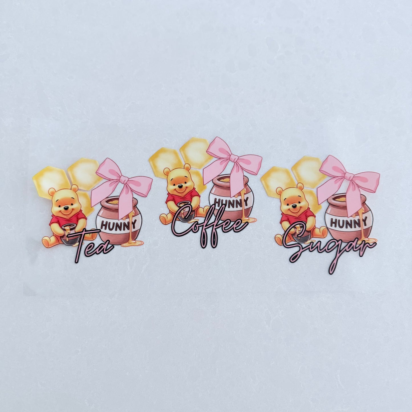 Tea, Coffee & Sugar Canister | UVDTF Wrap Set | Design 2