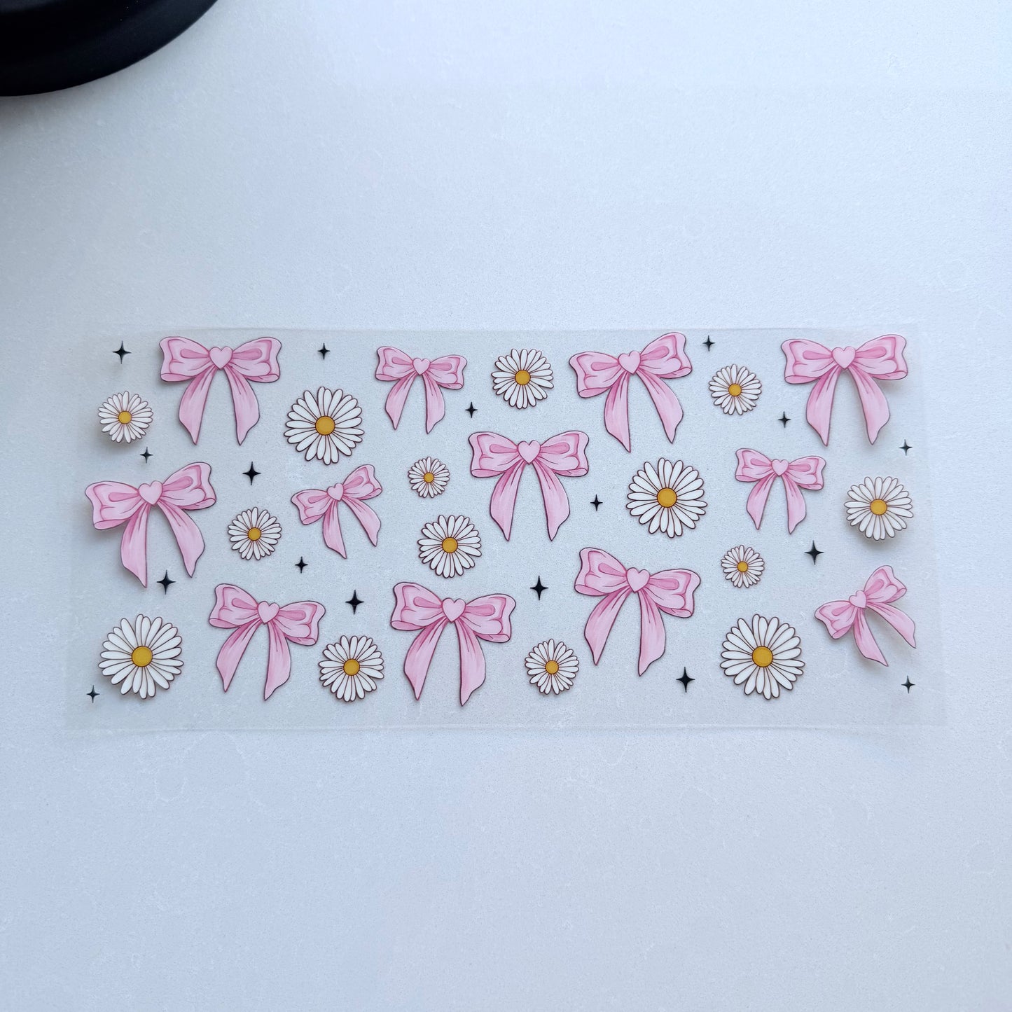 Double Sided UVDTF Wrap | 16oz Tumbler Transfer | 24cm x 11cm | Bows 3