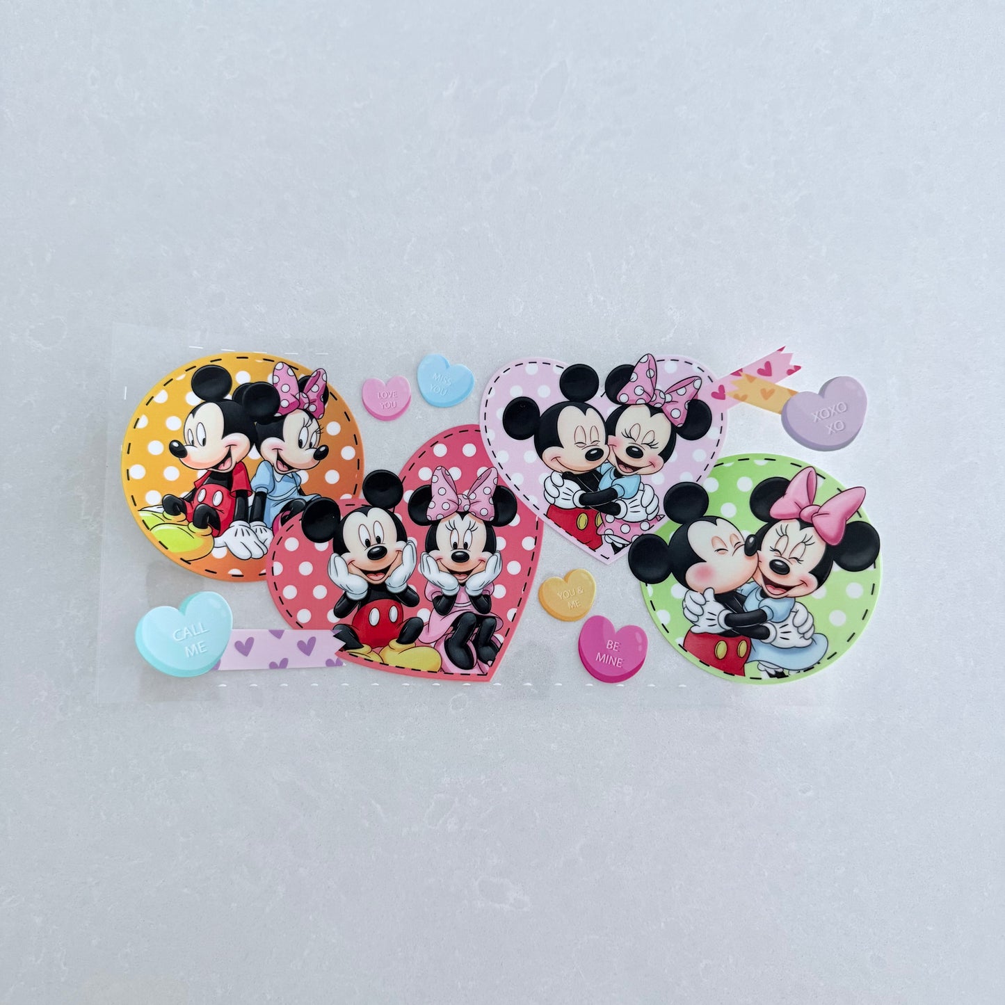 Single Sided UV DTF Wrap 16oz Tumbler Transfer (24cm x 11cm) be mine boy & girl mouse