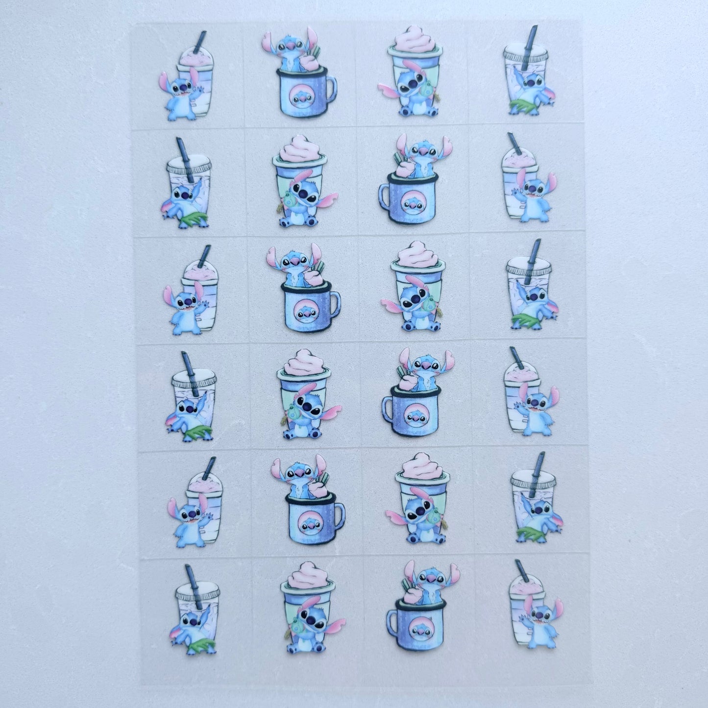 Premium A5 Kiss Cut UVDTF Wraps | A5 Transfer Sheet | Ready to Apply | Blue Alien 1